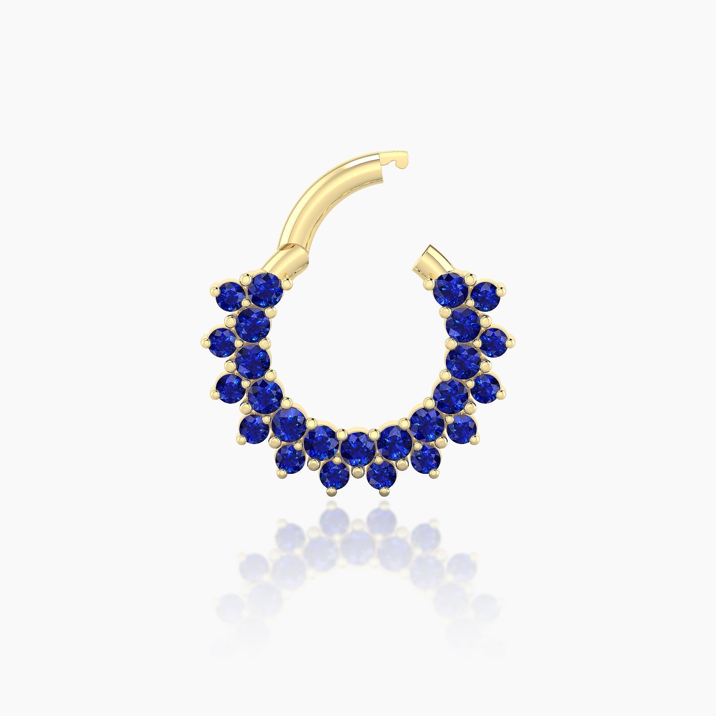 Danae | 18k Yellow Gold 6.5 mm Sapphire Septum Piercing