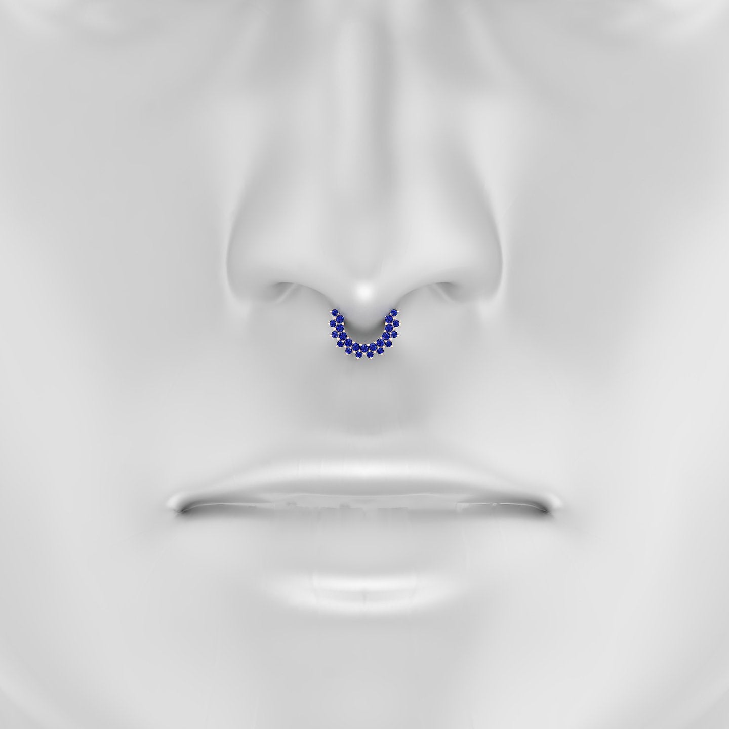 Danae | 18k Rose Gold 6.5 mm Sapphire Septum Piercing