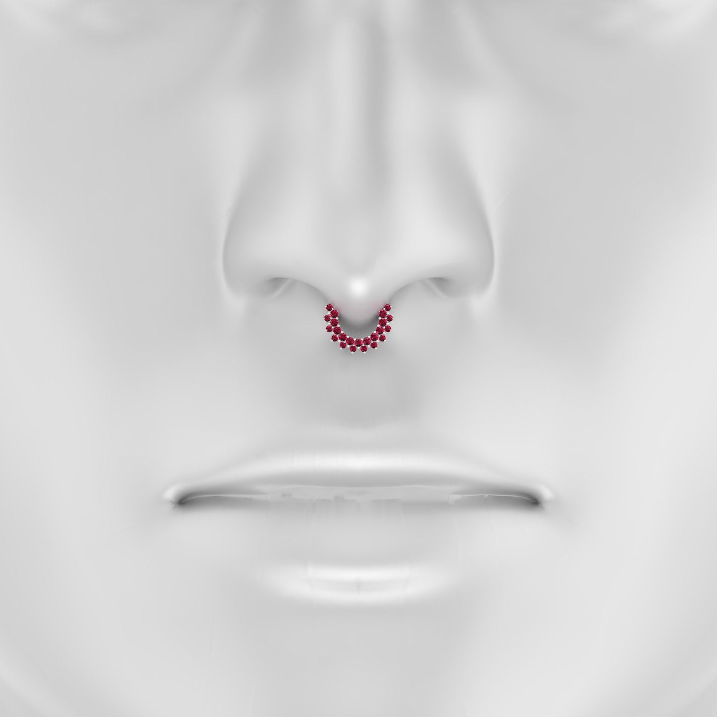 Danae | 18k White Gold 6.5 mm Ruby Septum Piercing