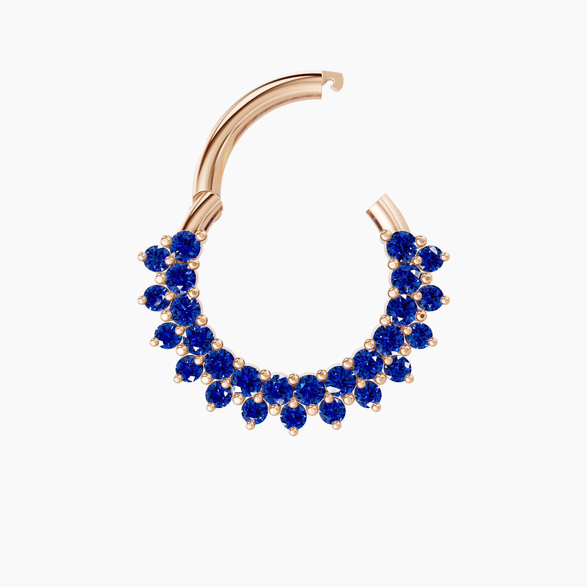Danae | 18k Rose Gold 8 mm Sapphire Daith Piercing