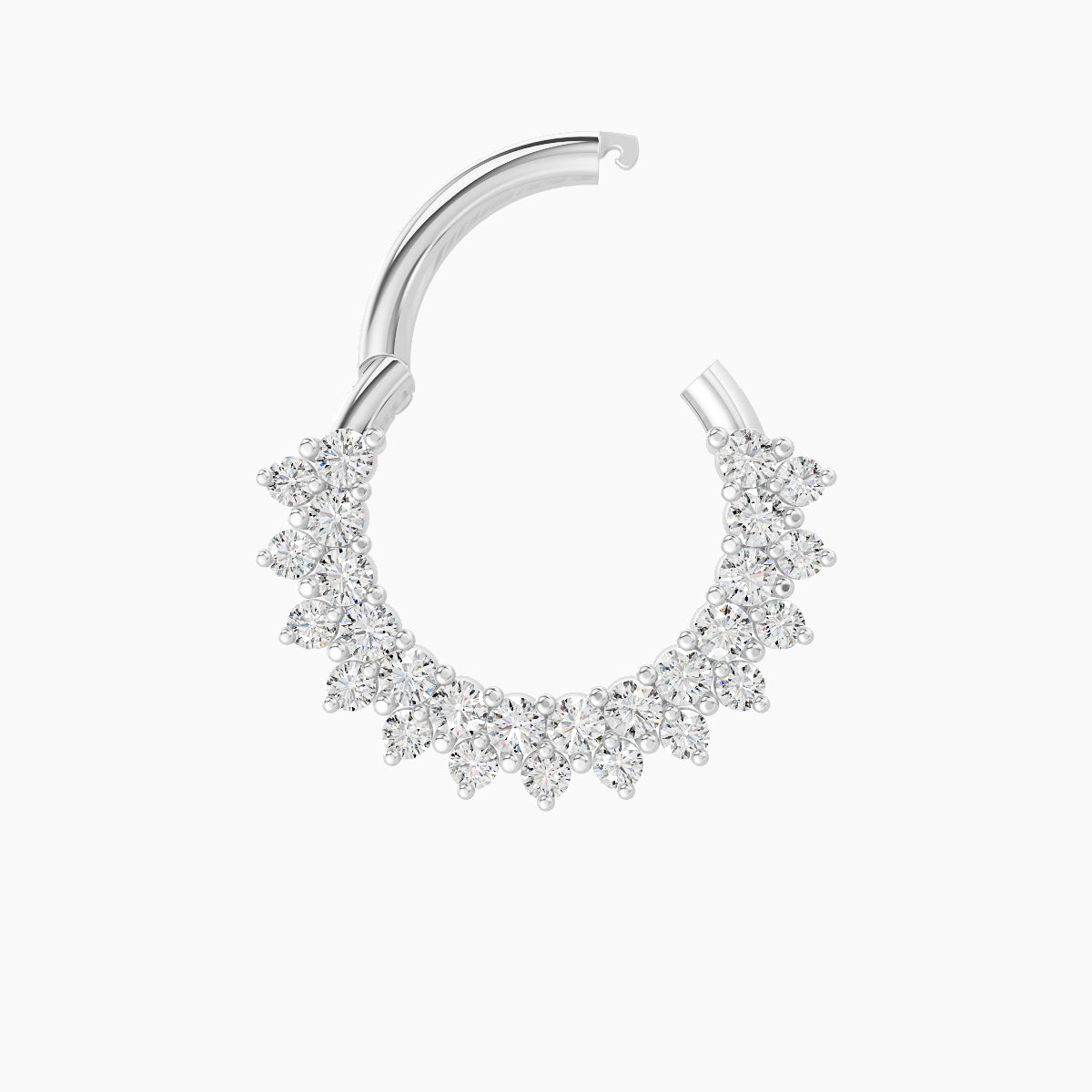 Danae | 18k White Gold 8 mm Diamond Daith Piercing