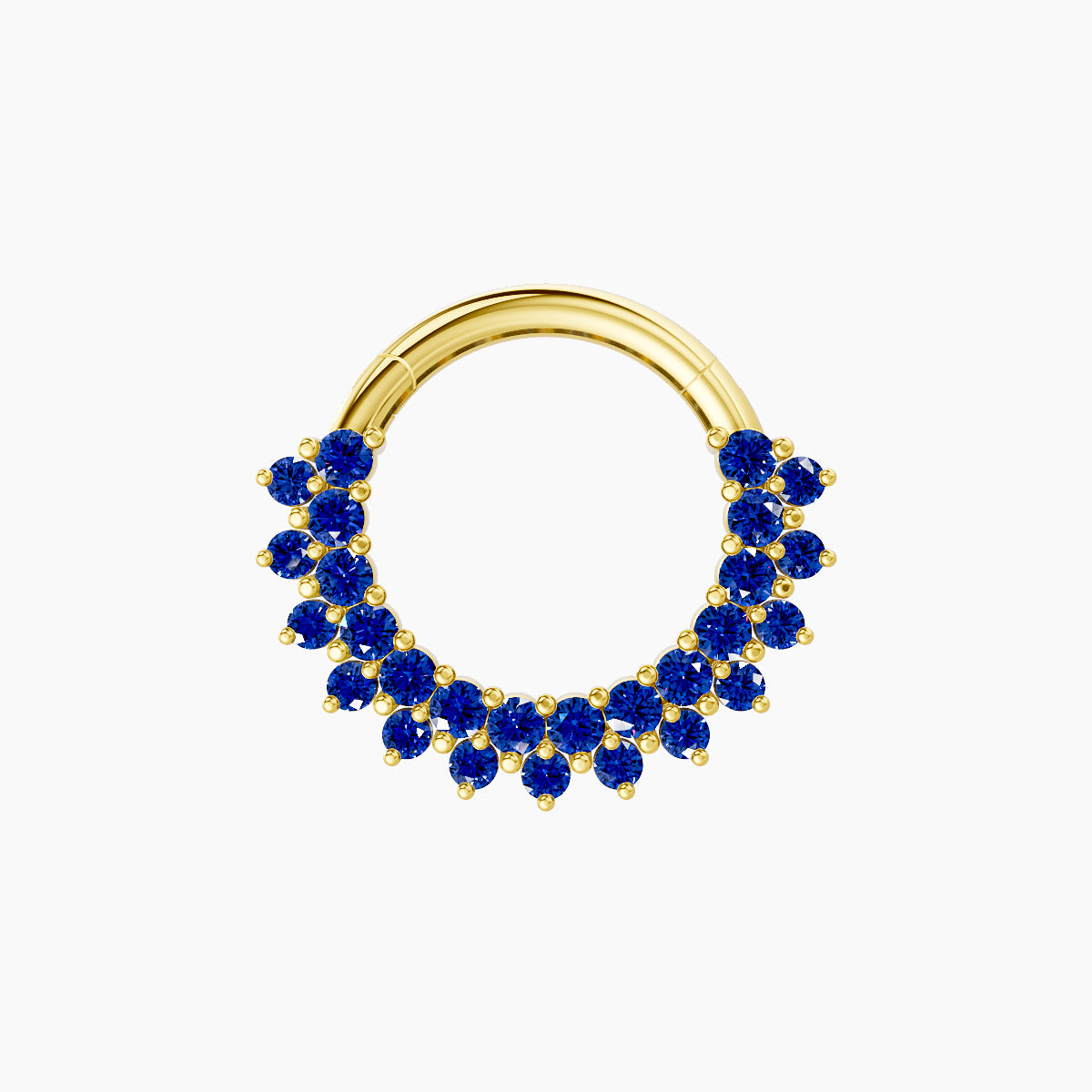 Danae | 18k Yellow Gold 8 mm Sapphire Daith Piercing