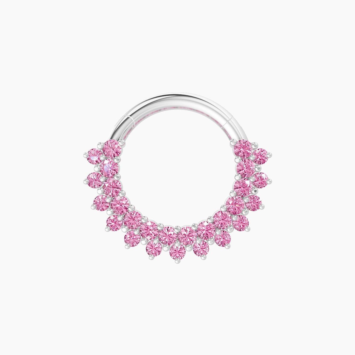 Danae | 18k White Gold 8 mm Pink Sapphire Septum Piercing