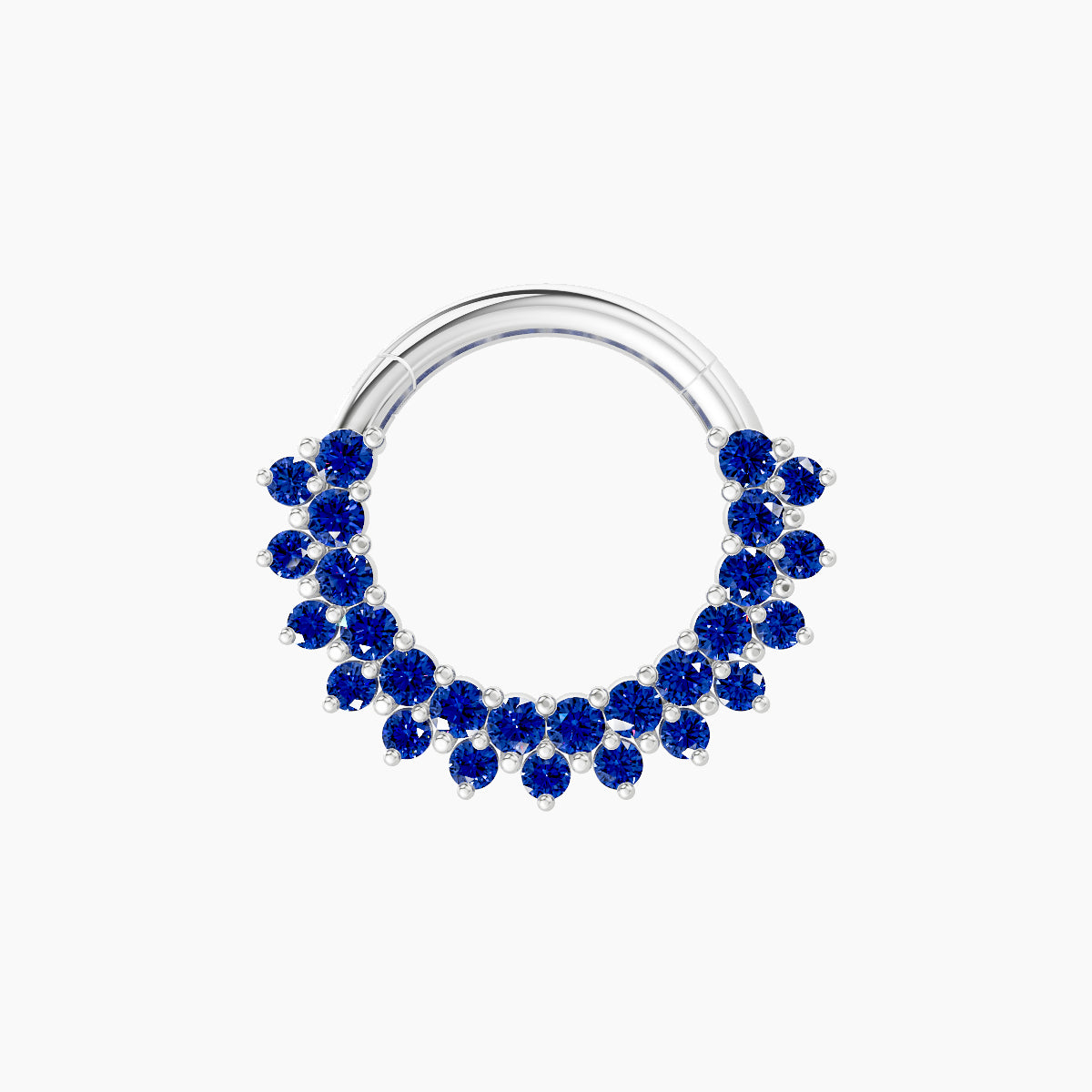 Danae | 18k White Gold 8 mm Sapphire Septum Piercing