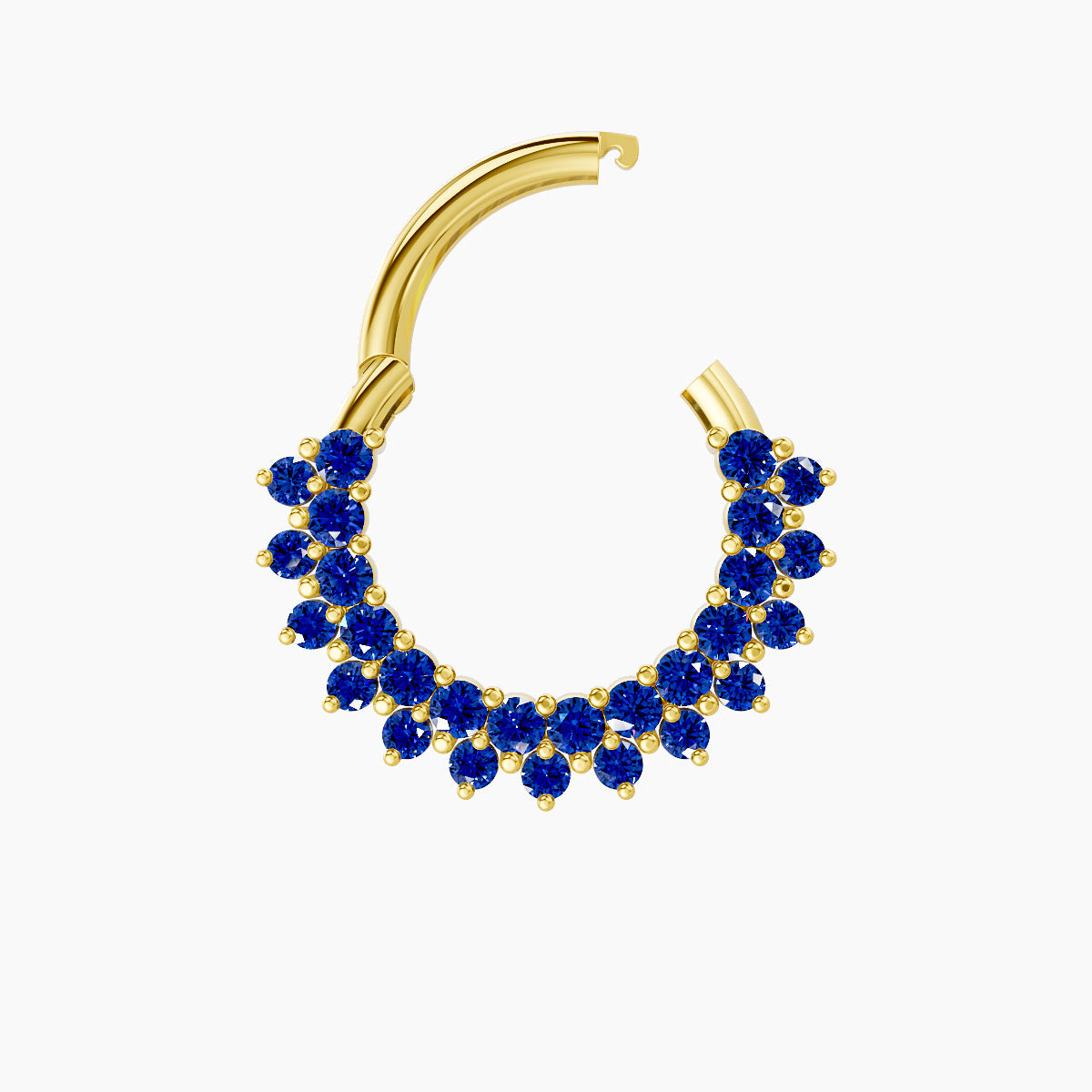 Danae | 18k Yellow Gold 8 mm Sapphire Septum Piercing