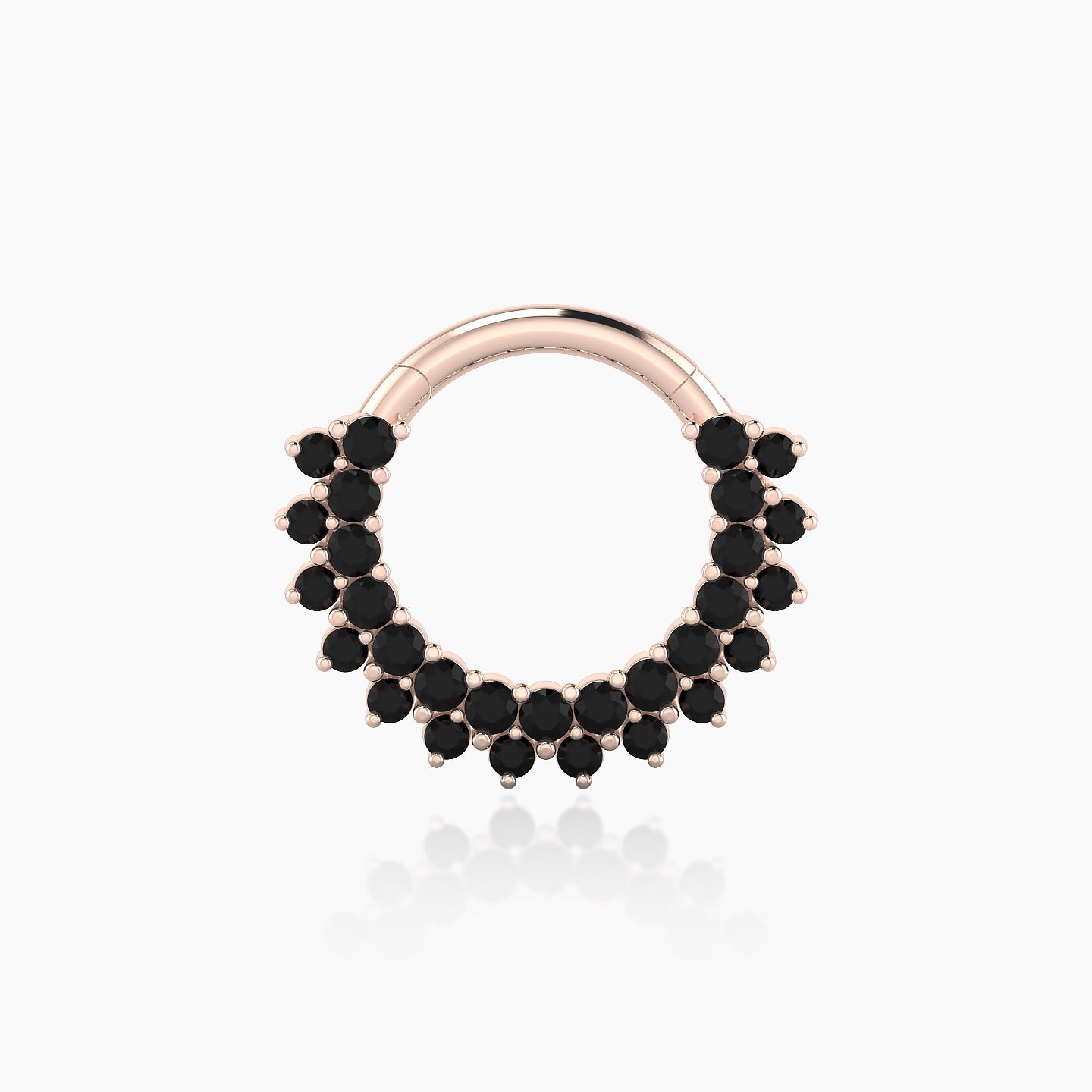 Danae | 18k Rose Gold 8 mm Black Diamond Septum Piercing