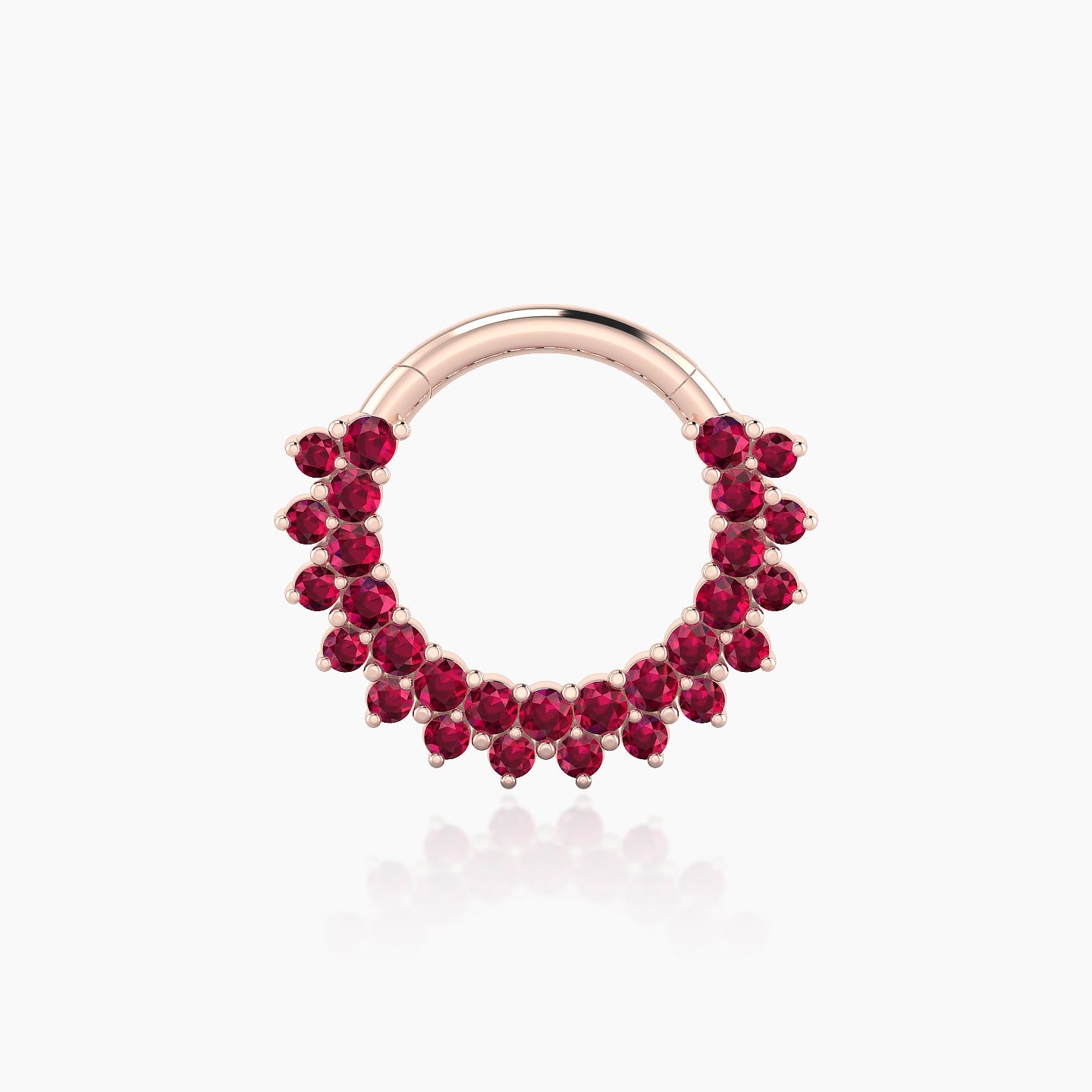 Danae | 18k Rose Gold 8 mm Ruby Septum Piercing