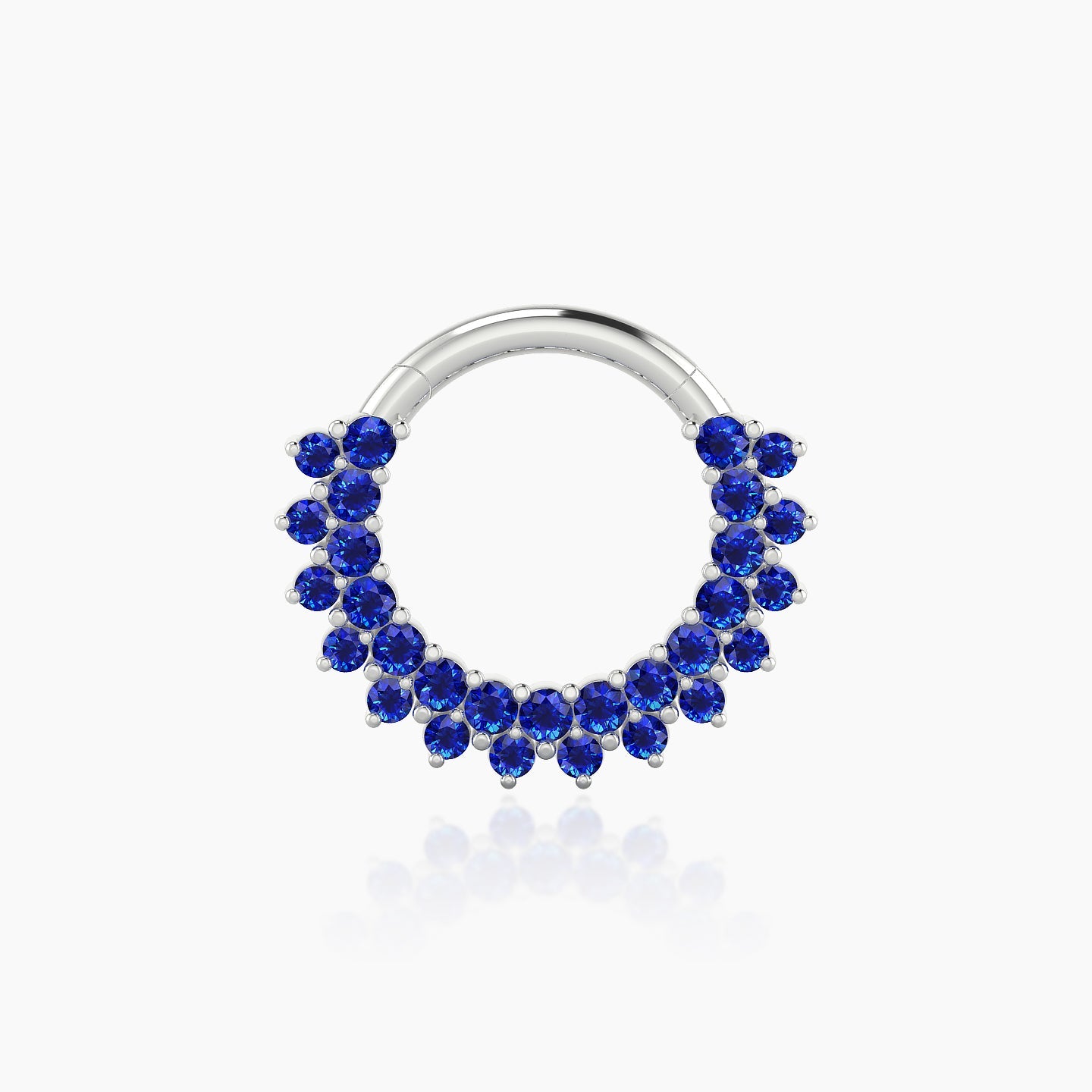 Danae | 18k White Gold 8 mm Sapphire Septum Piercing