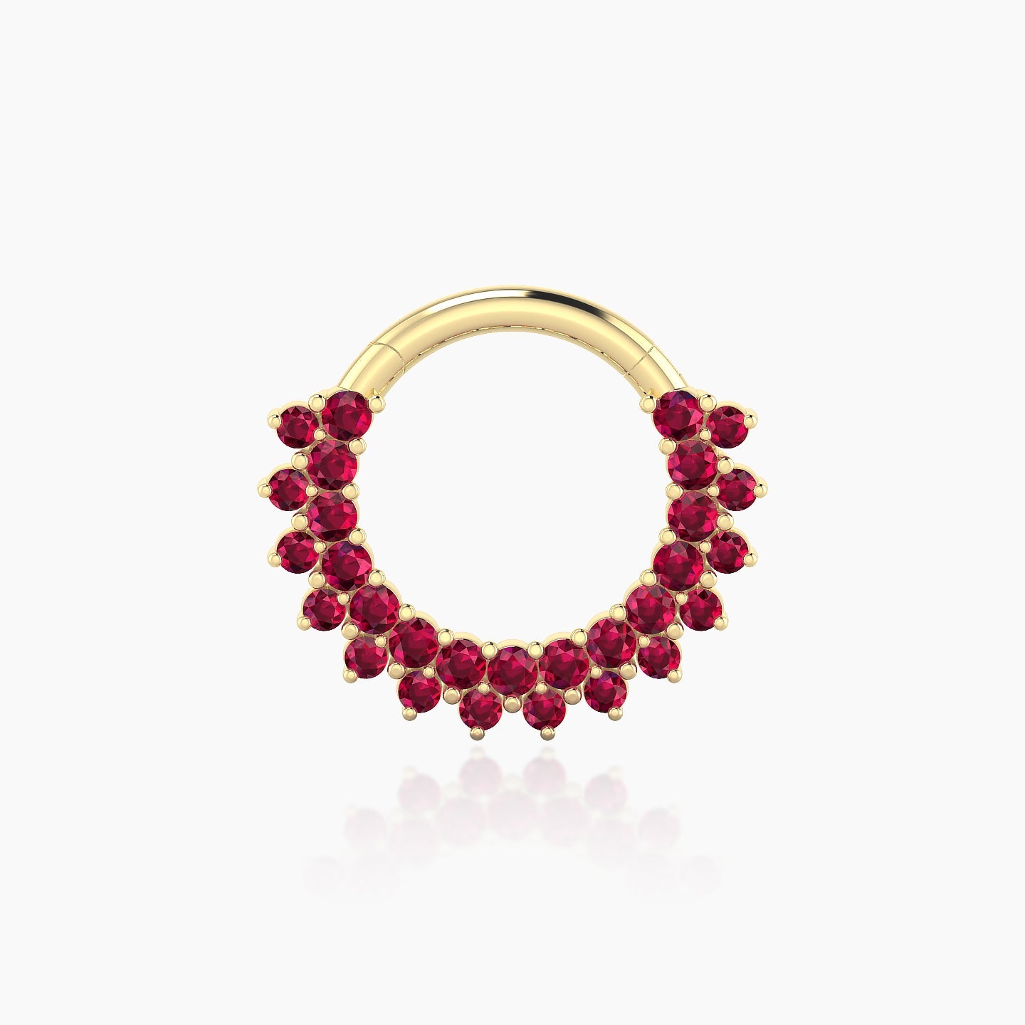 Danae | 18k Yellow Gold 8 mm Ruby Septum Piercing