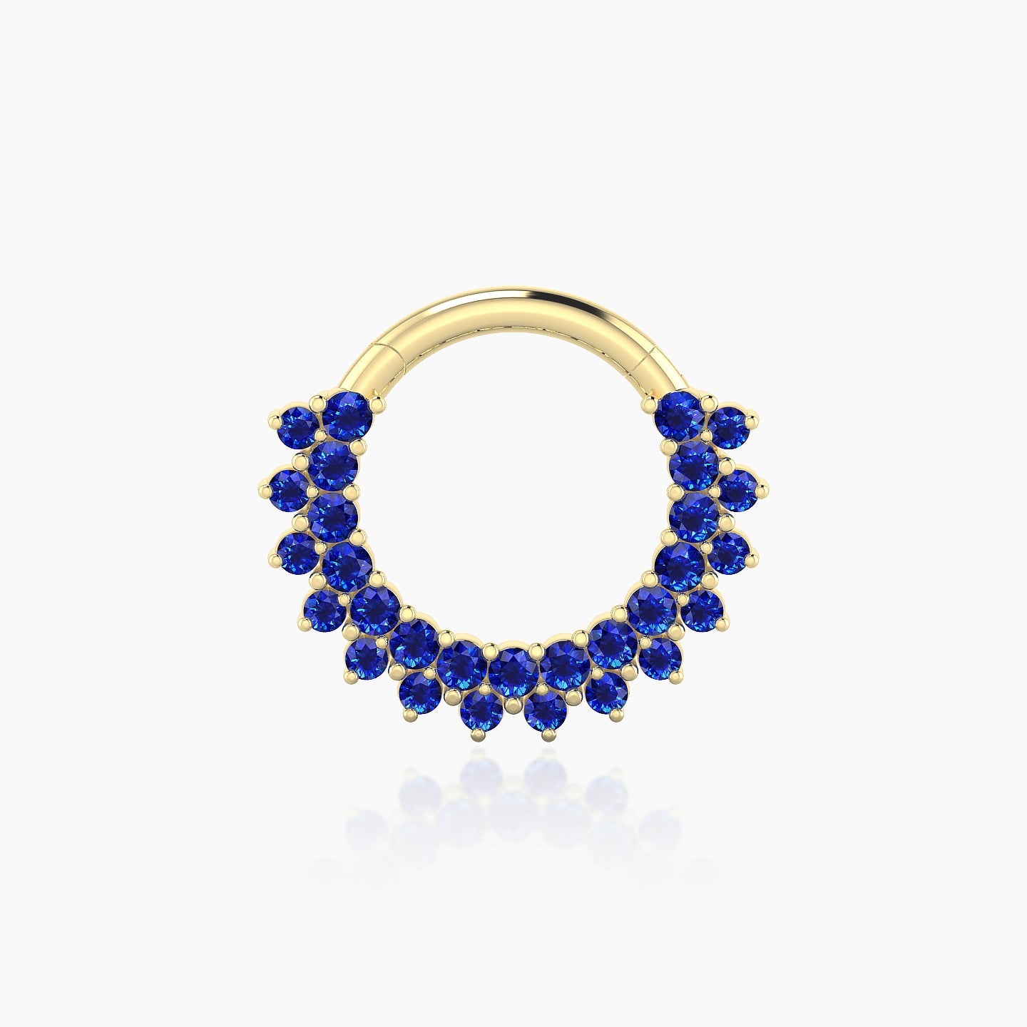 Danae | 18k Yellow Gold 8 mm Sapphire Septum Piercing