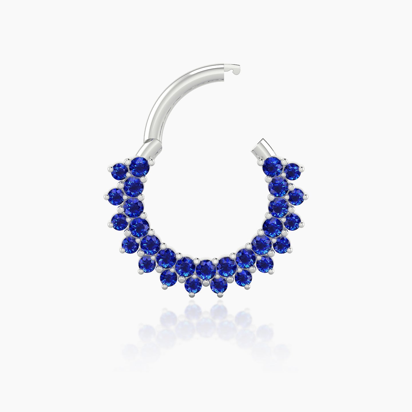 Danae | 18k White Gold 8 mm Sapphire Septum Piercing