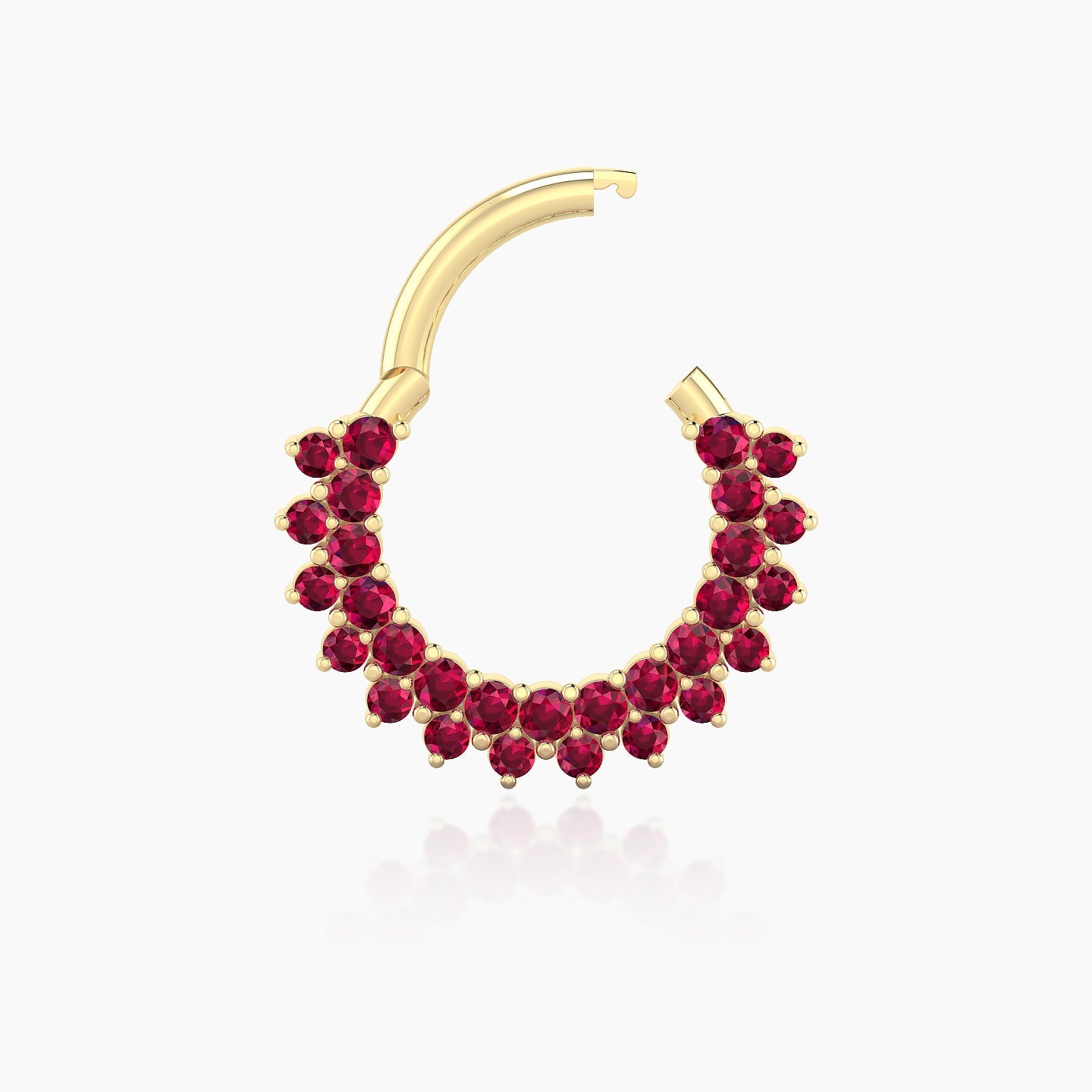 Danae | 18k Yellow Gold 8 mm Ruby Septum Piercing