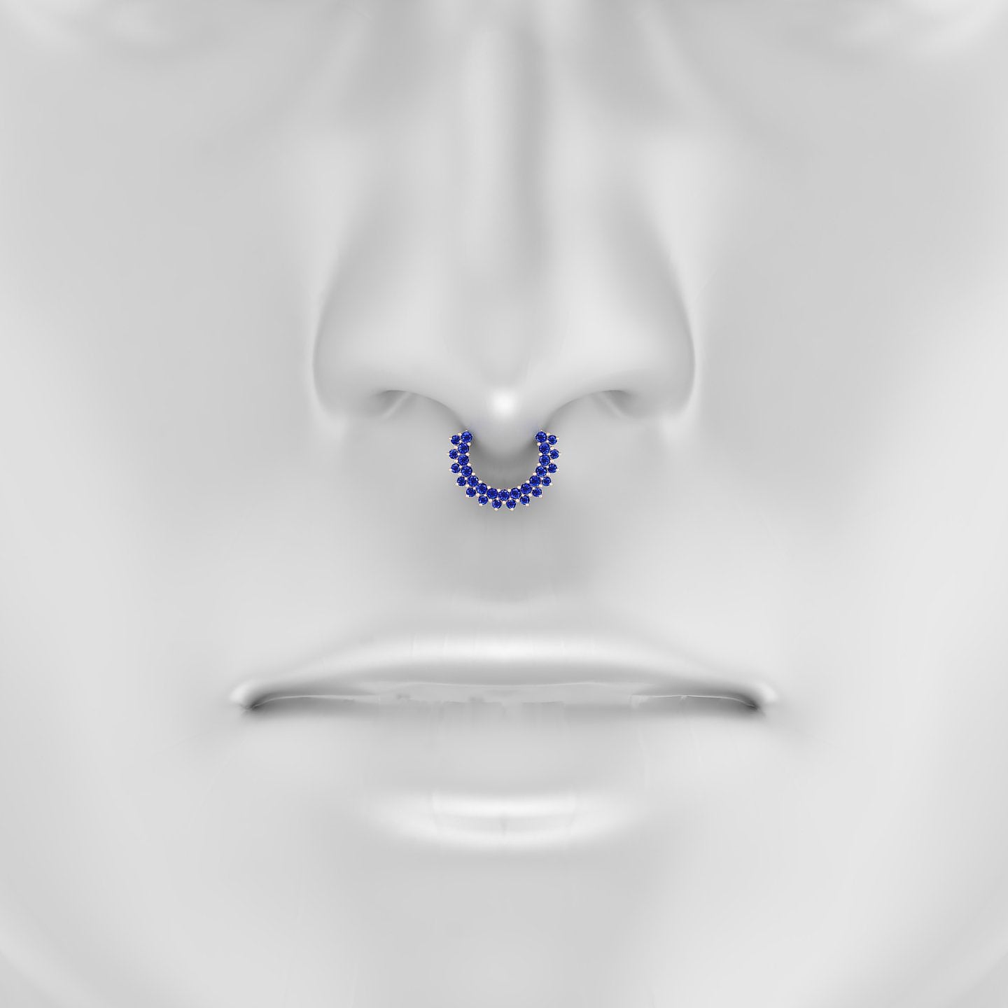 Danae | 18k Rose Gold 8 mm Sapphire Septum Piercing