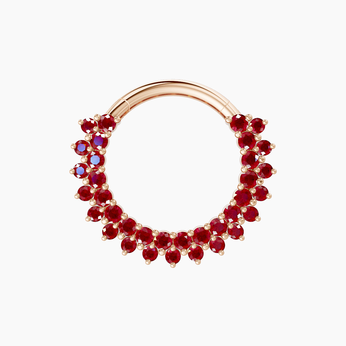 Danae | 18k Rose Gold 9.5 mm Ruby Daith Piercing
