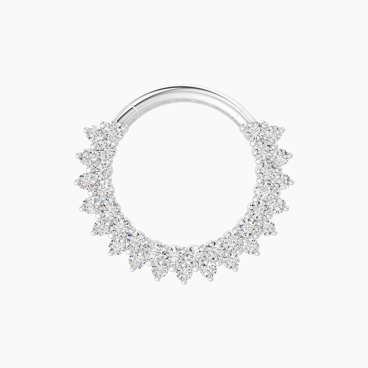 Danae | 18k White Gold 9.5 mm Diamond Daith Piercing