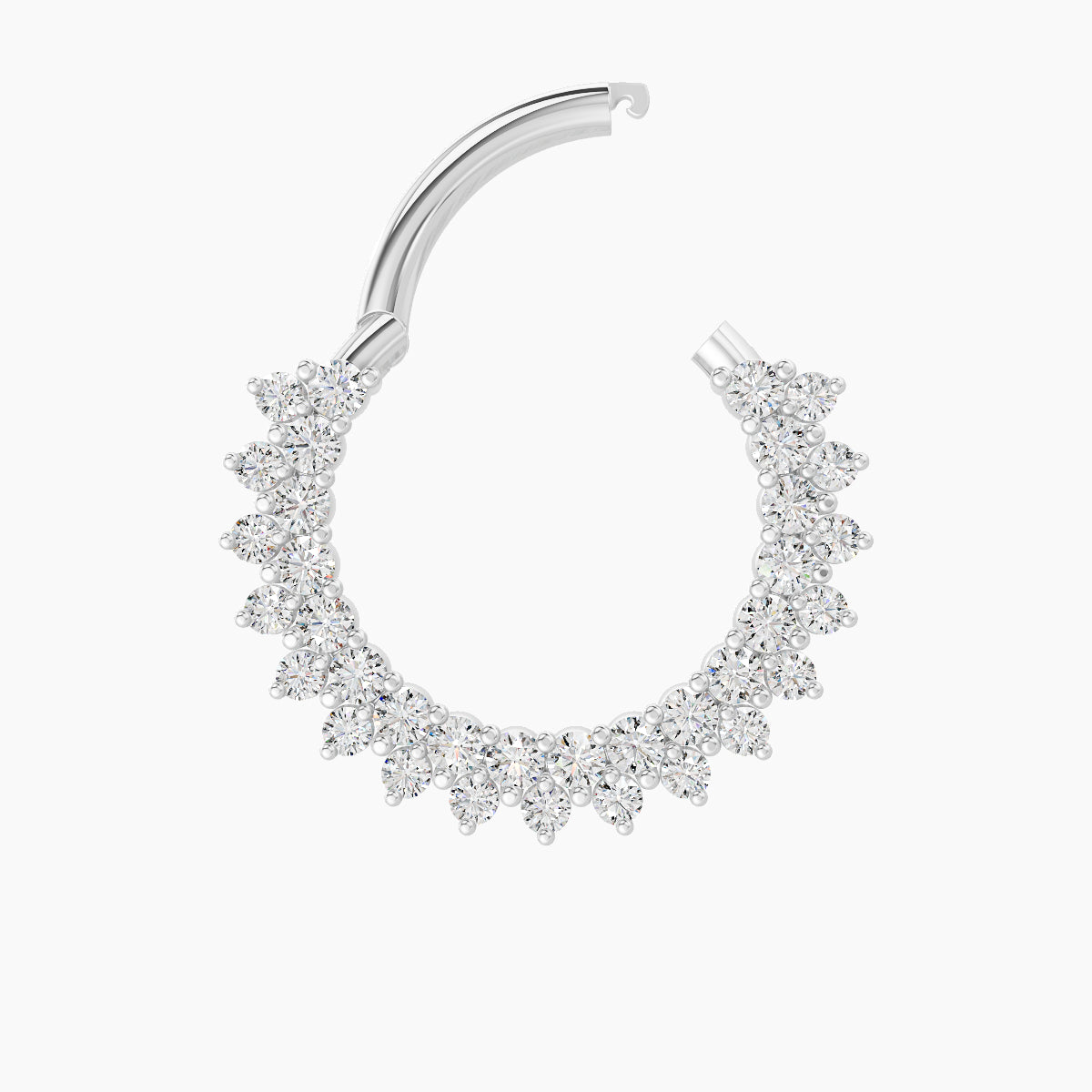 Danae | 18k White Gold 9.5 mm Diamond Daith Piercing
