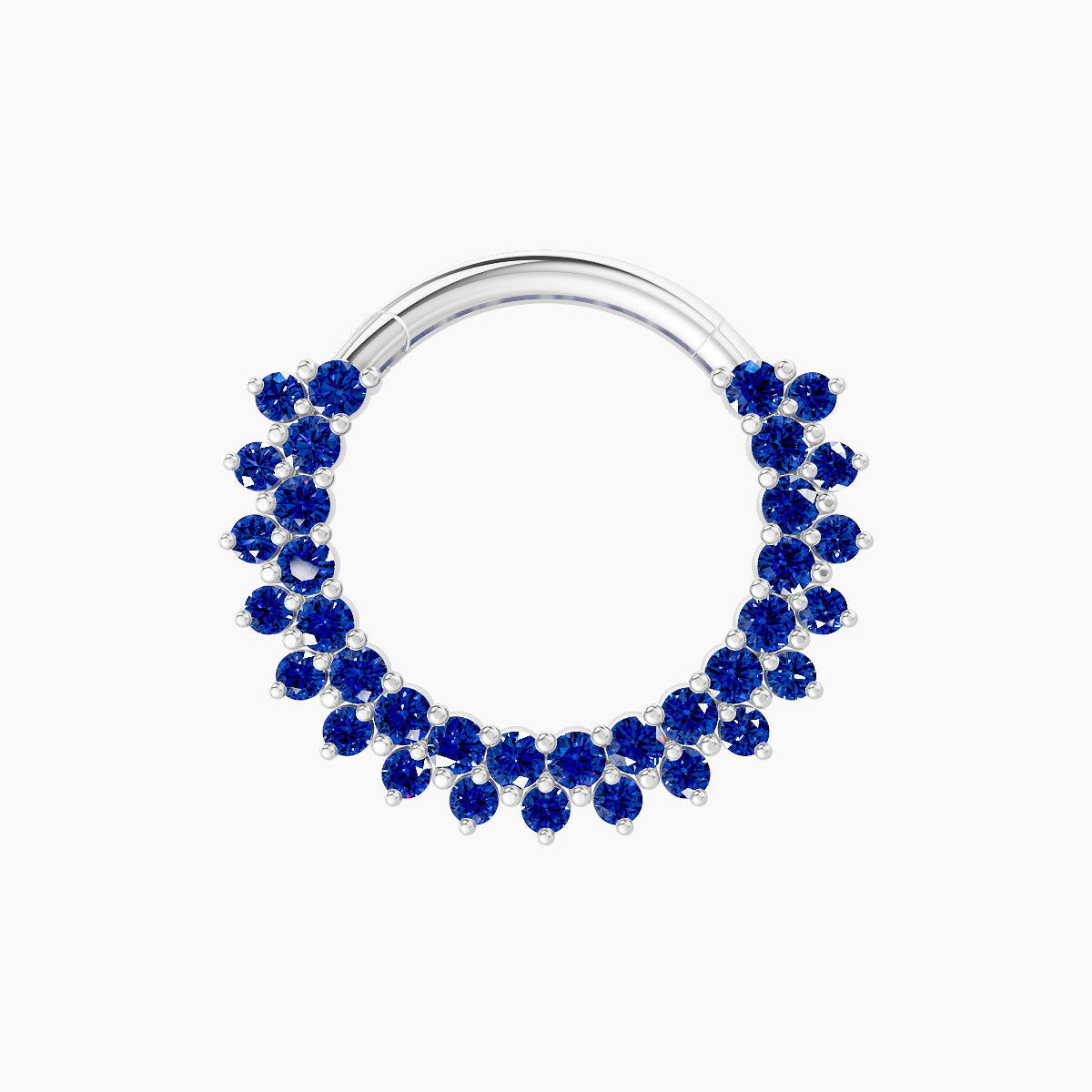 Danae | 18k White Gold 9.5 mm Sapphire Daith Piercing
