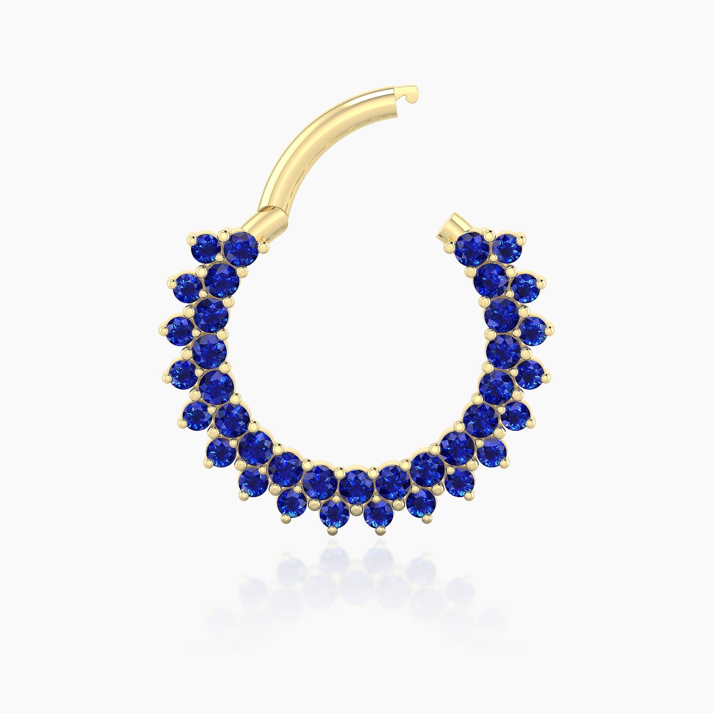 Danae | 18k Yellow Gold 9.5 mm Sapphire Daith Piercing