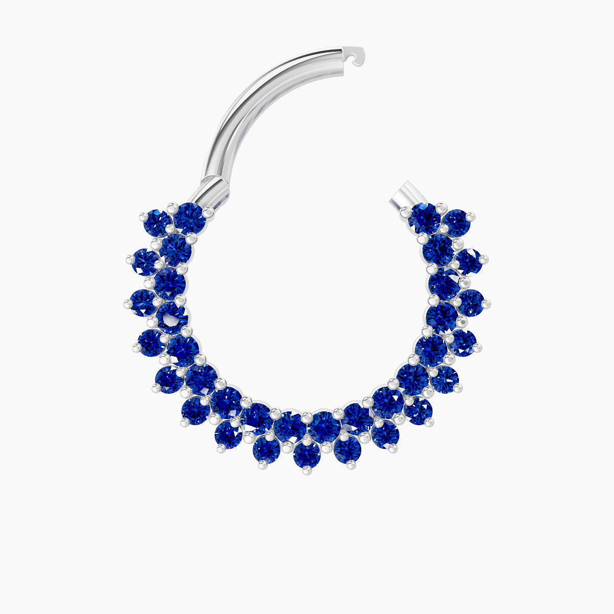 Danae | 18k White Gold 9.5 mm Sapphire Septum Piercing