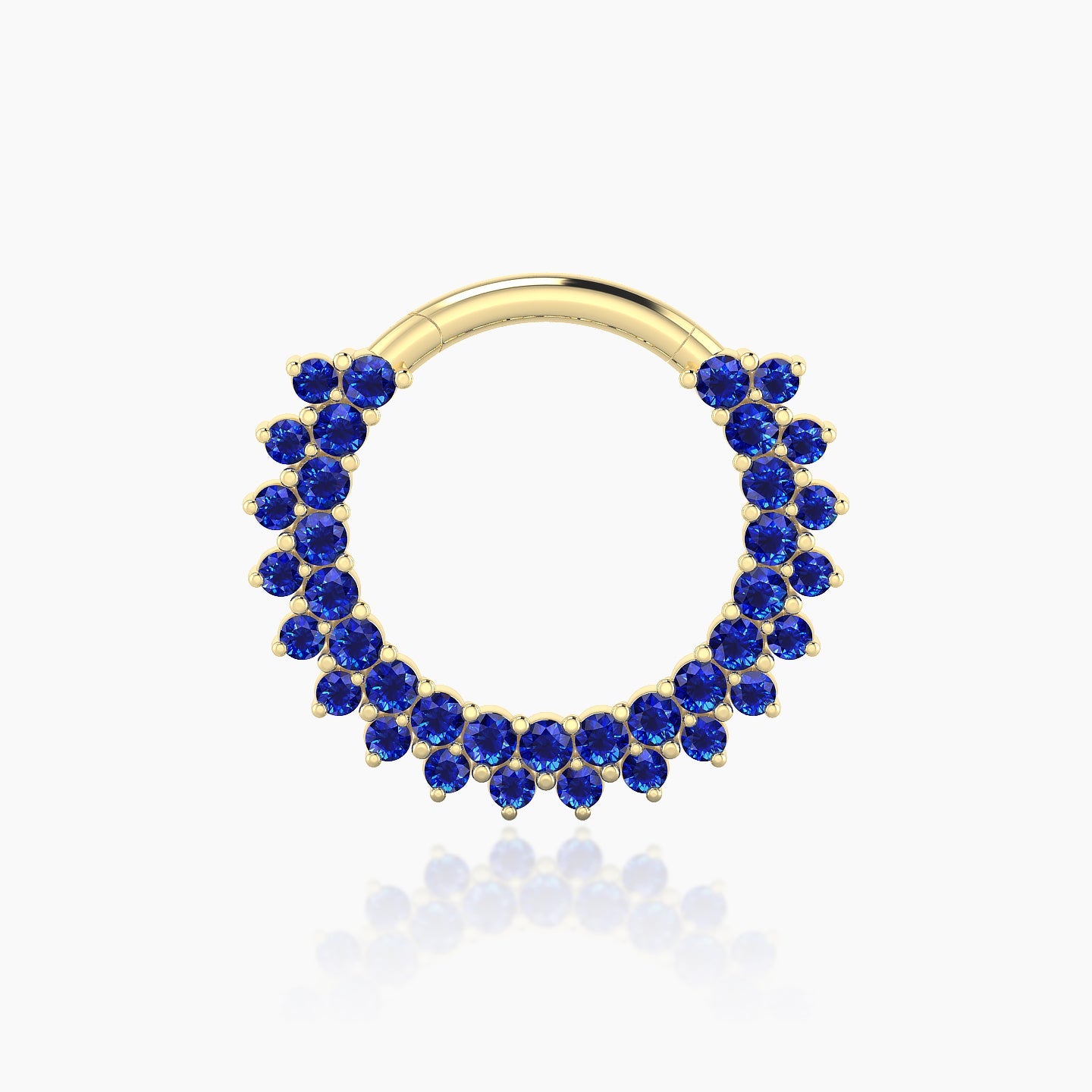 Danae | 18k Yellow Gold 9.5 mm Sapphire Septum Piercing