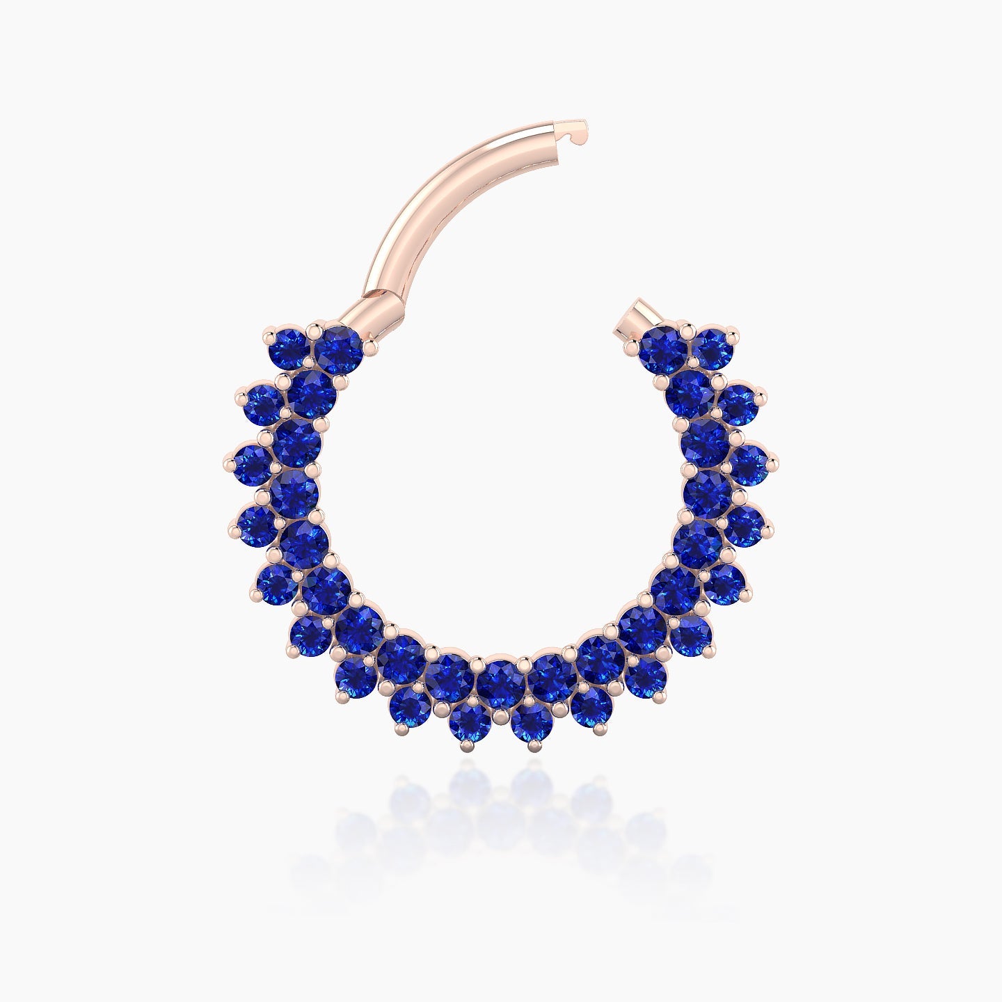 Danae | 18k Rose Gold 9.5 mm Sapphire Septum Piercing