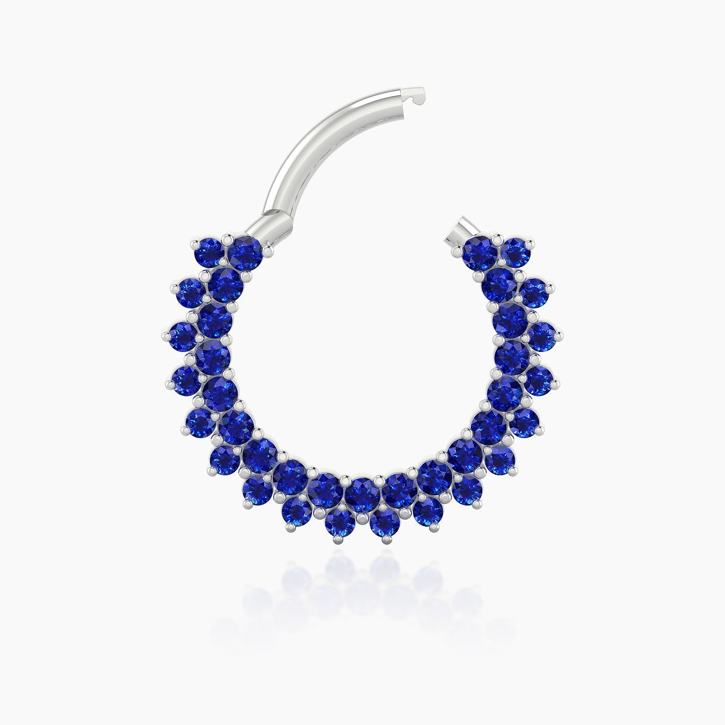 Danae | 18k White Gold 9.5 mm Sapphire Septum Piercing