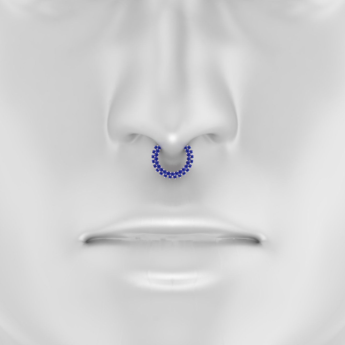 Danae | 18k Rose Gold 9.5 mm Sapphire Septum Piercing