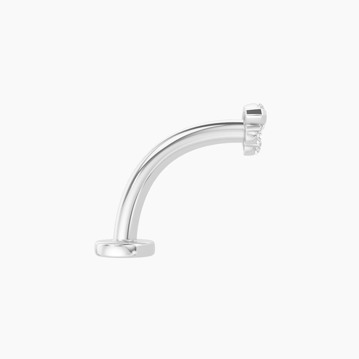 Danu | 18k White Gold 5 mm 10 mm Diamond Floating Navel Piercing