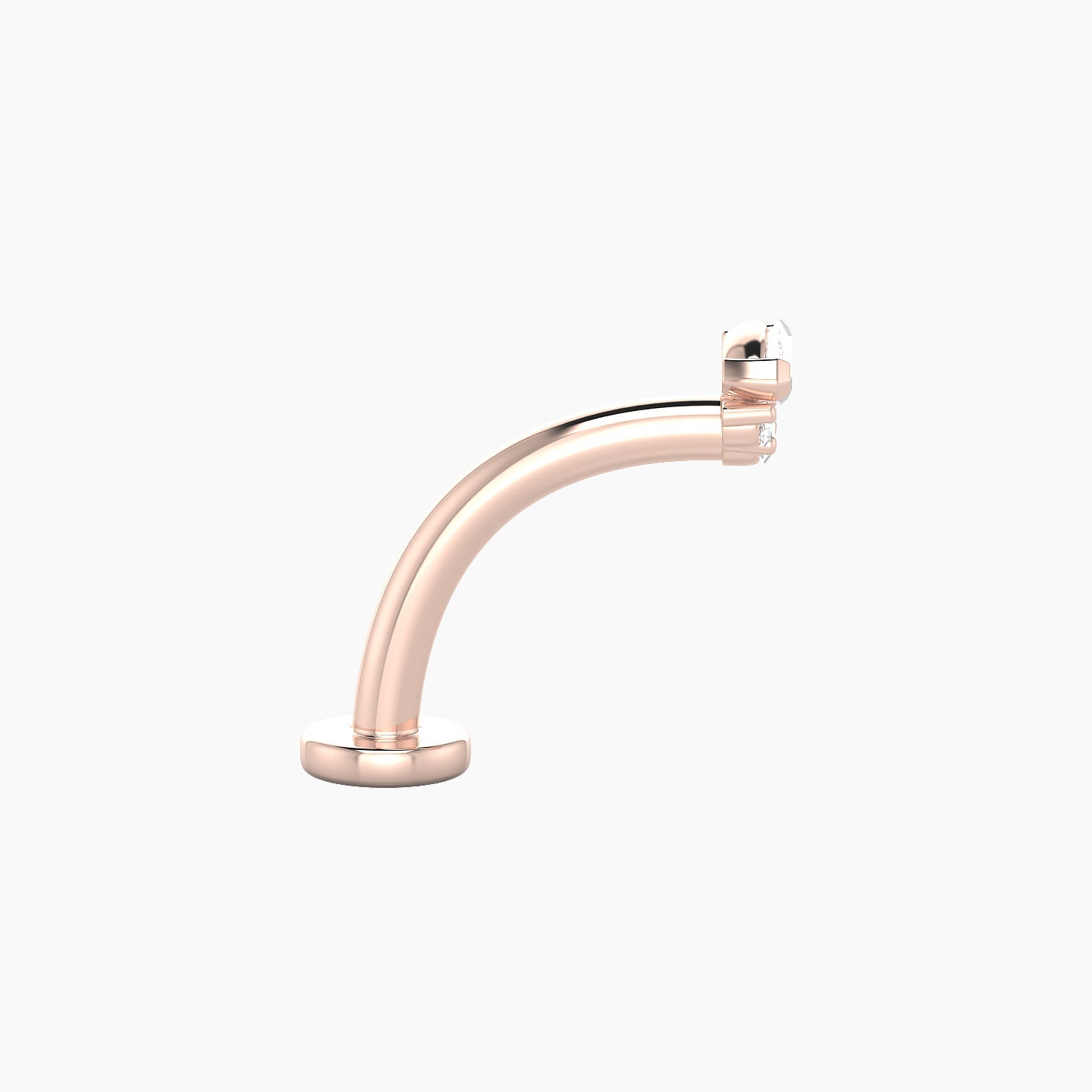 Danu | 18k Rose Gold 5 mm 10 mm Diamond Floating Navel Piercing