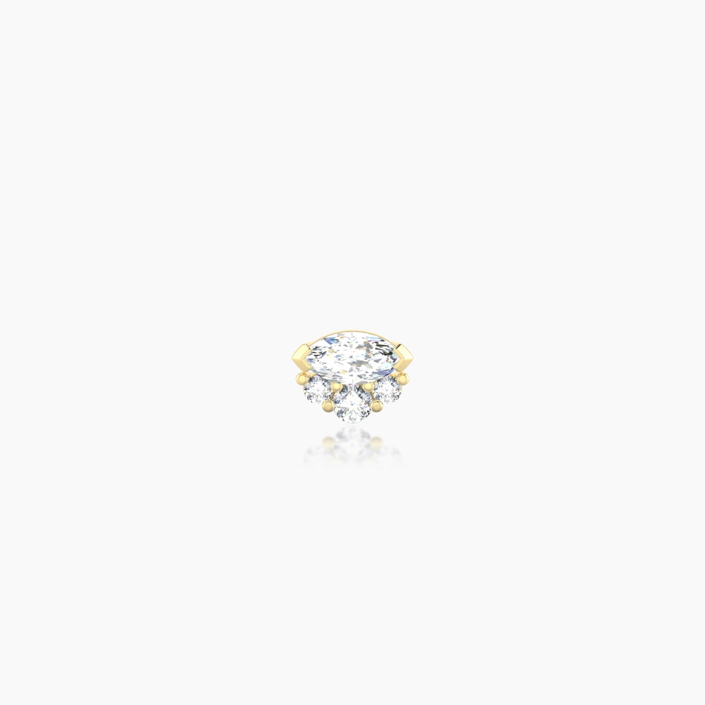 Danu | 18k Yellow Gold 5 mm 5 mm Diamond Nostril Piercing