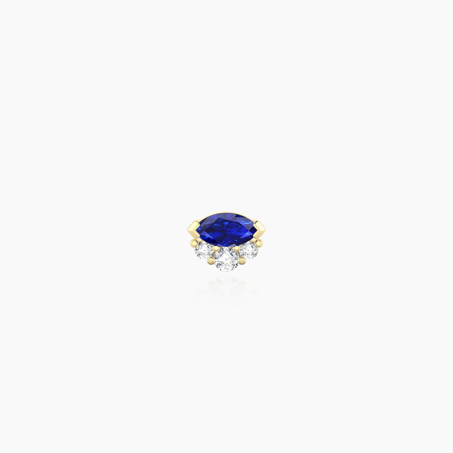 Danu | 18k Yellow Gold 5 mm 5 mm Sapphire & Diamond Nostril Piercing