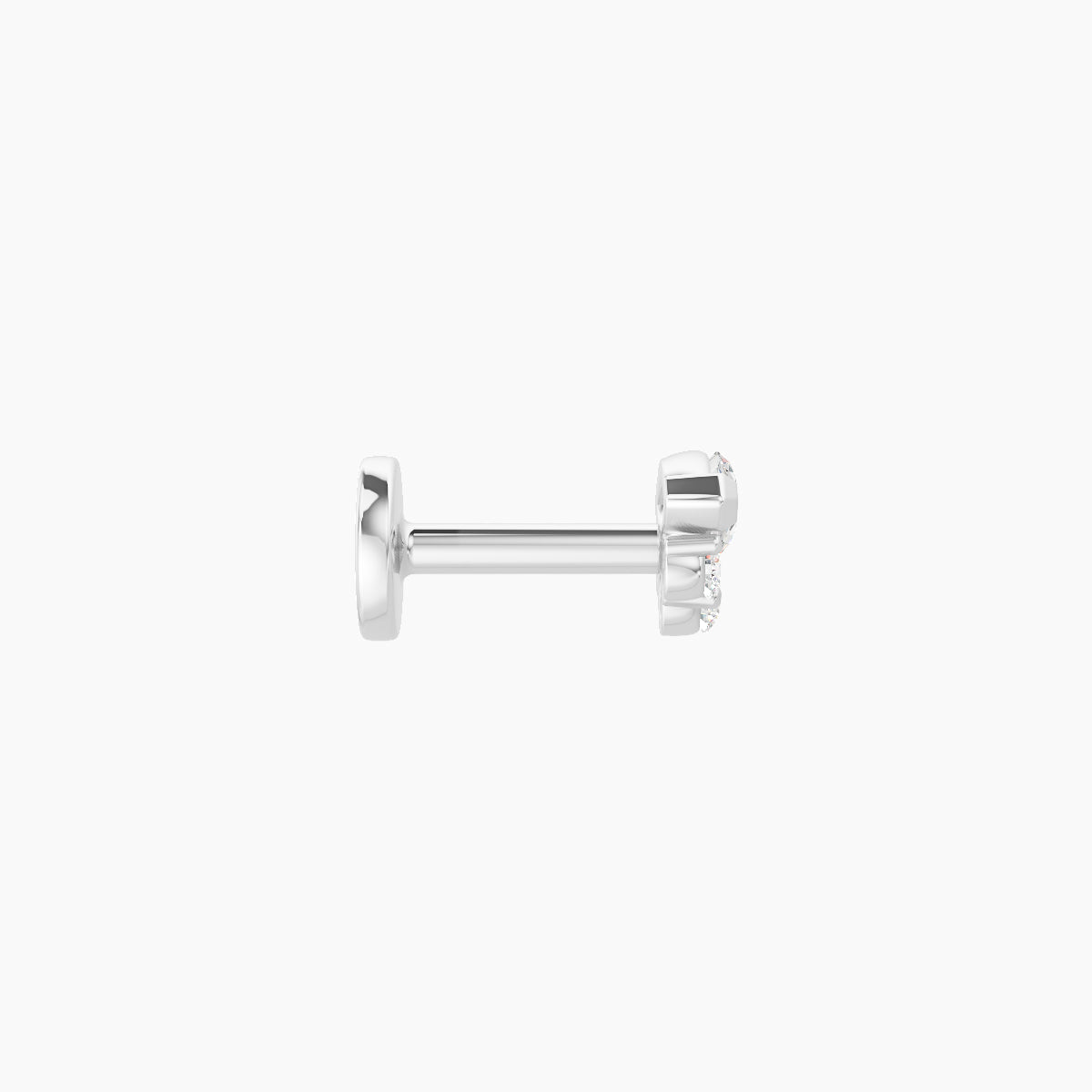 Danu | 18k White Gold 5 mm 5 mm Diamond Piercing