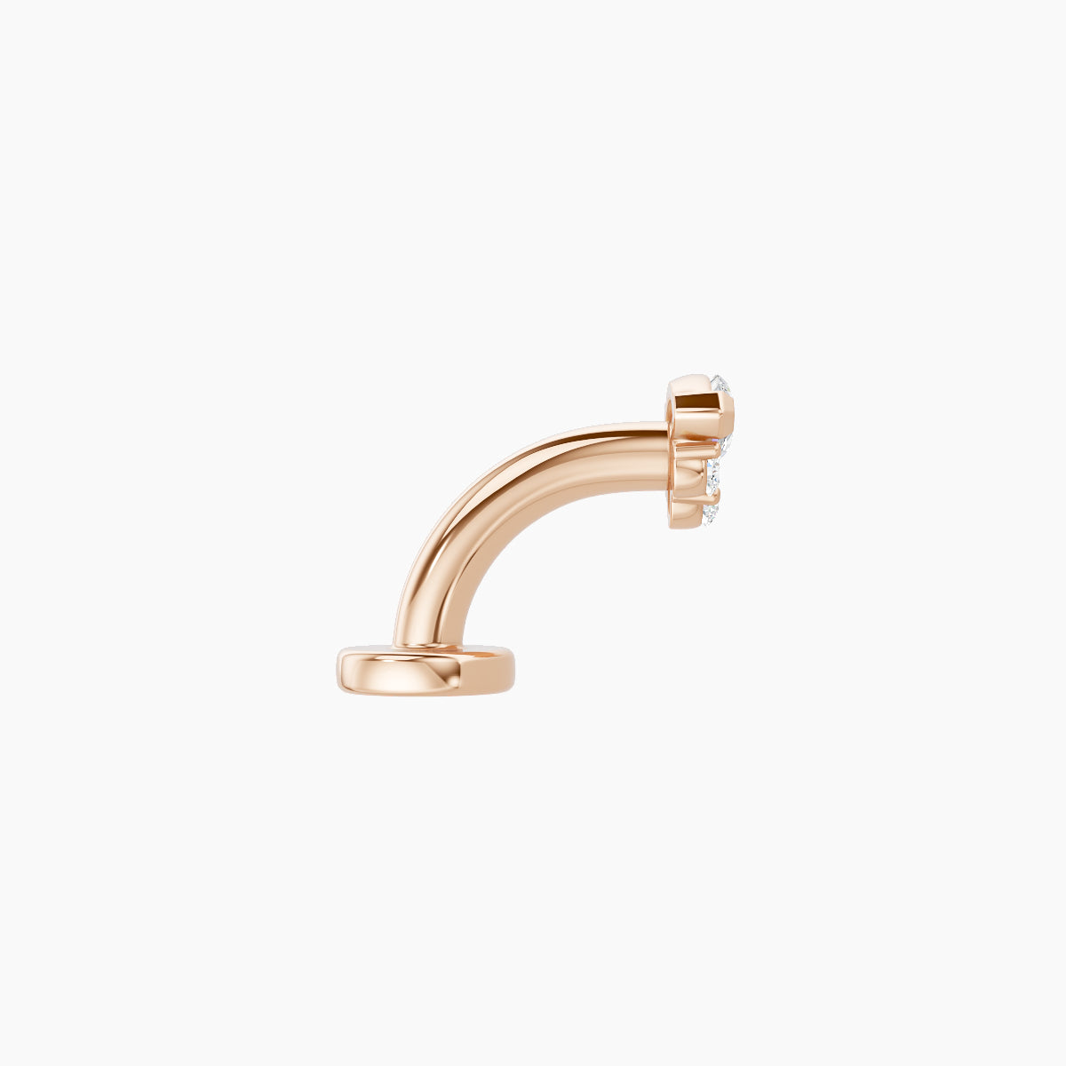 Danu | 18k Rose Gold 5 mm 6 mm Diamond Floating Navel Piercing