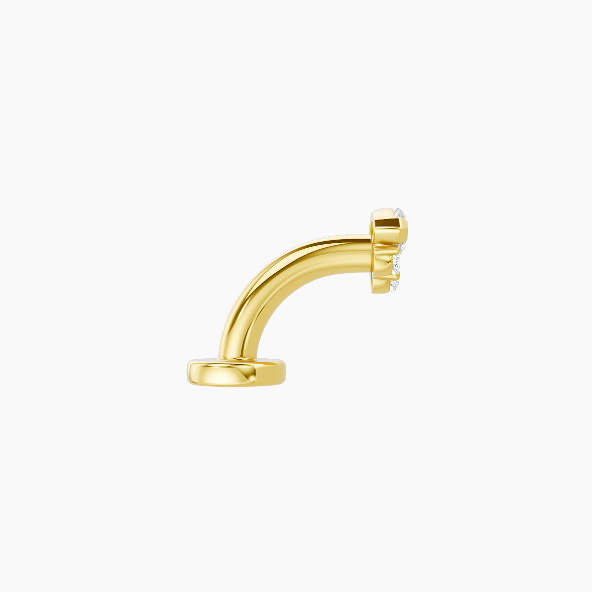 Danu | 18k Yellow Gold 5 mm 6 mm Diamond Floating Navel Piercing