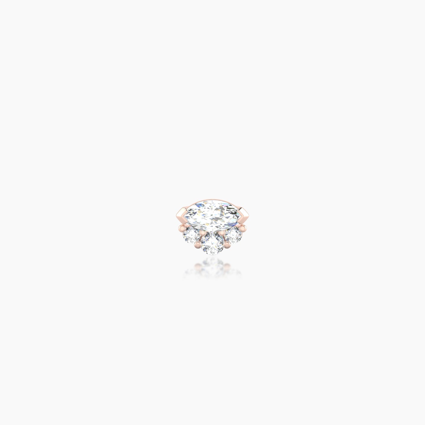 Danu | 18k Rose Gold 5 mm 6.5 mm Diamond Nostril Piercing