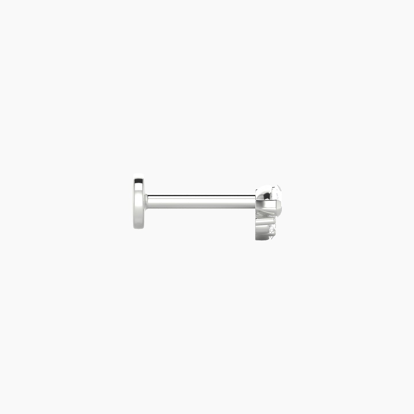 Danu | 18k White Gold 5 mm 6.5 mm Diamond Nostril Piercing