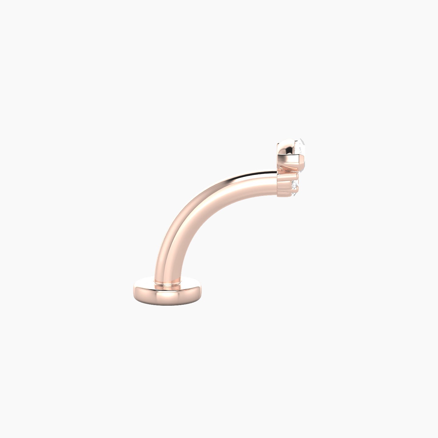 Danu | 18k Rose Gold 5 mm 8 mm Diamond Floating Navel Piercing