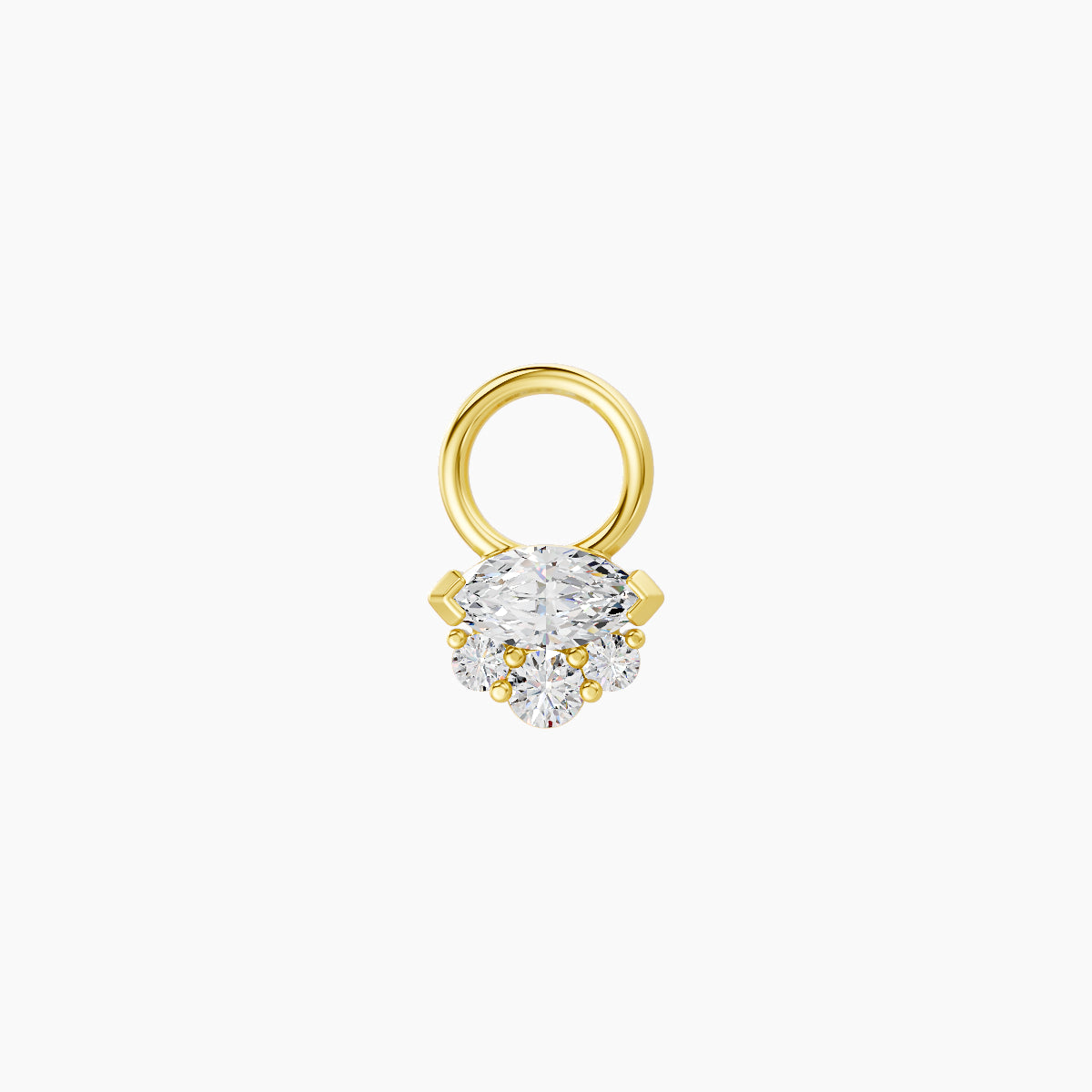 Danu | 18k Yellow Gold 5 mm Diamond Charm