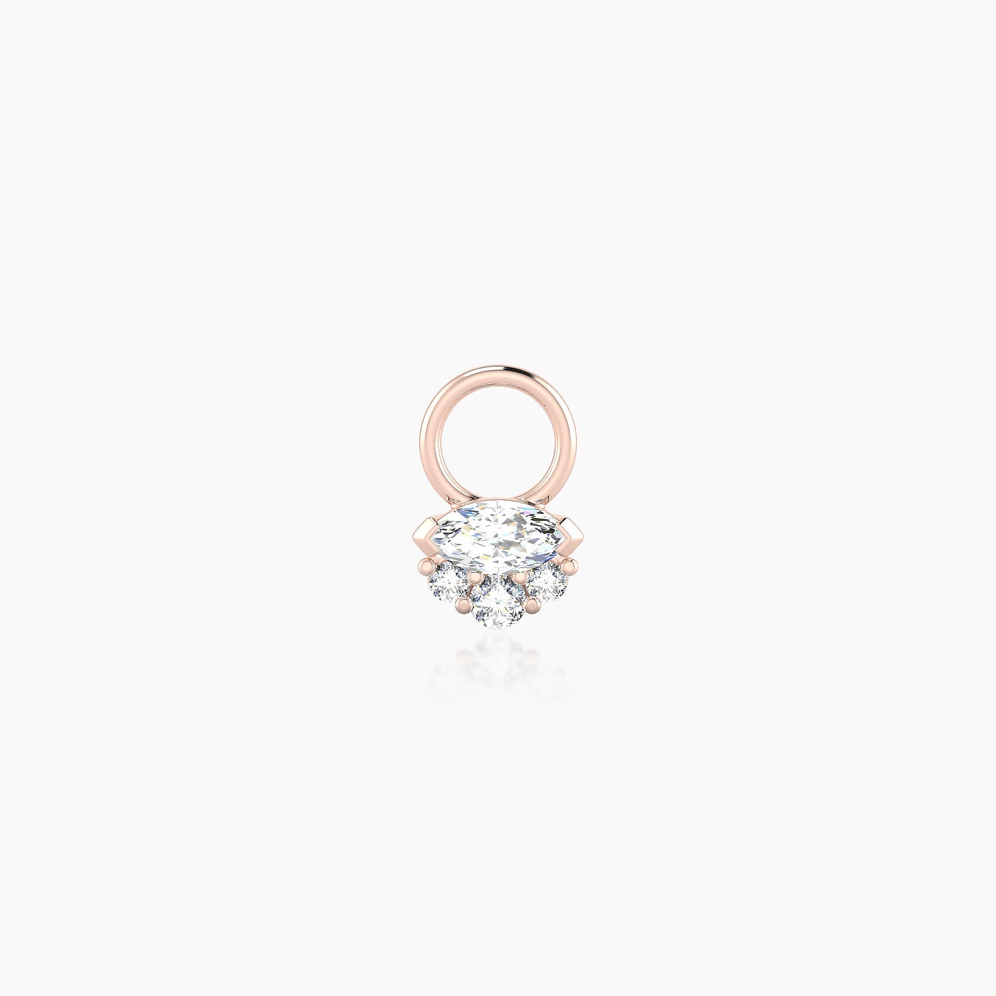 Danu | 18k Rose Gold 5 mm Diamond Charm