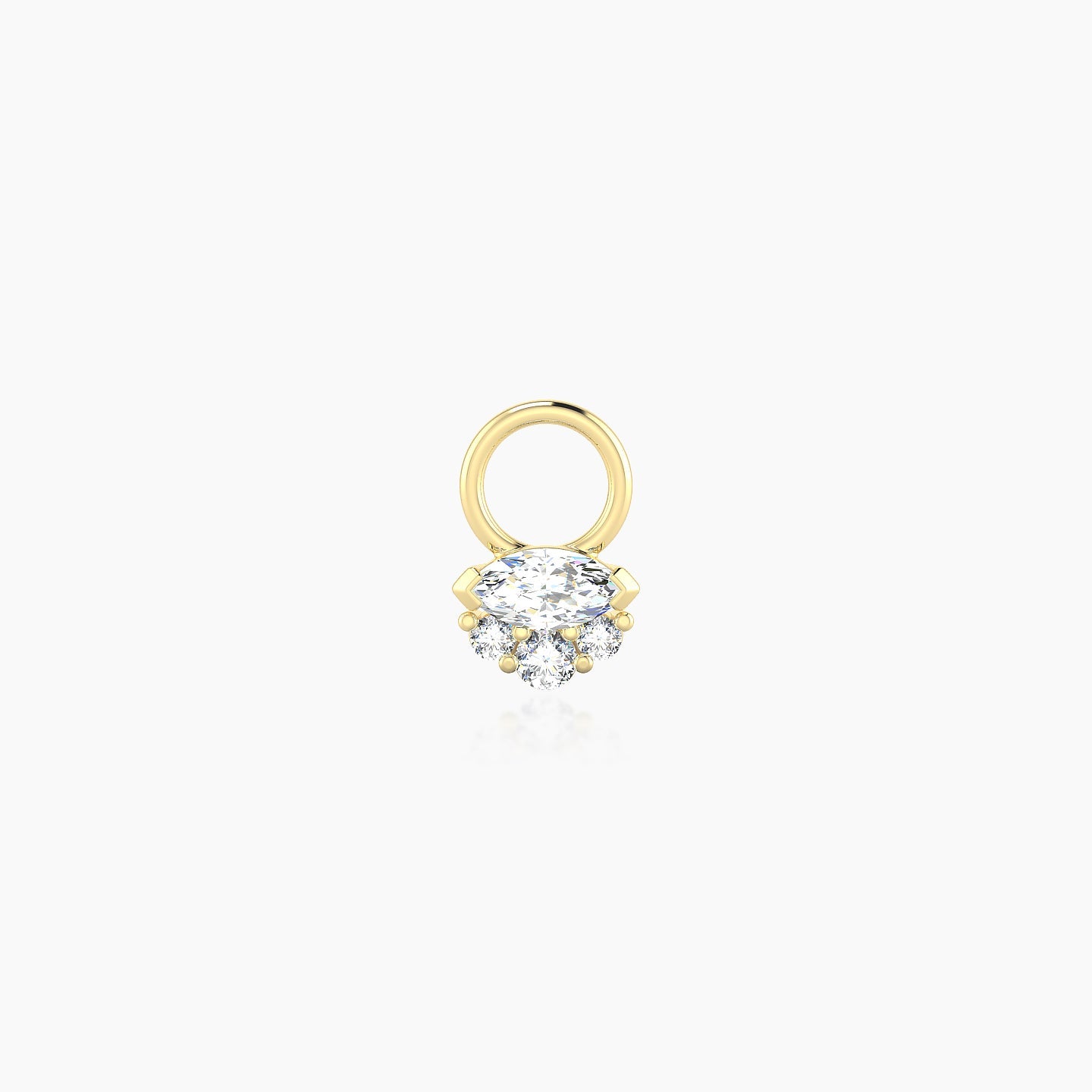 Danu | 18k Yellow Gold 5 mm Diamond Charm