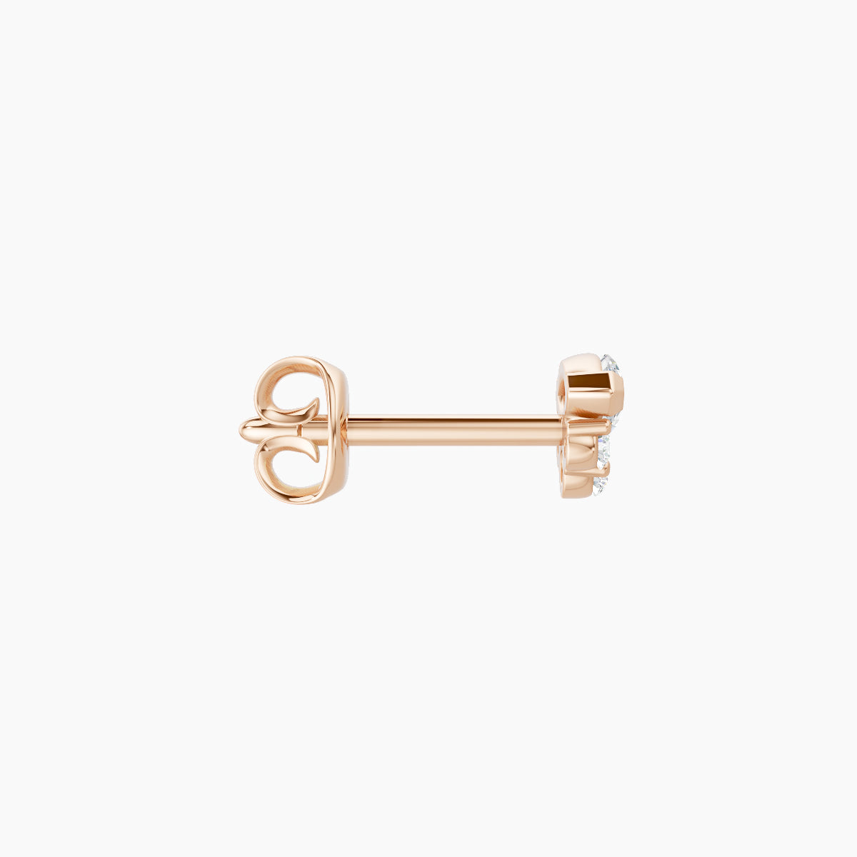 Danu | 18k Rose Gold 5 mm Diamond Earring