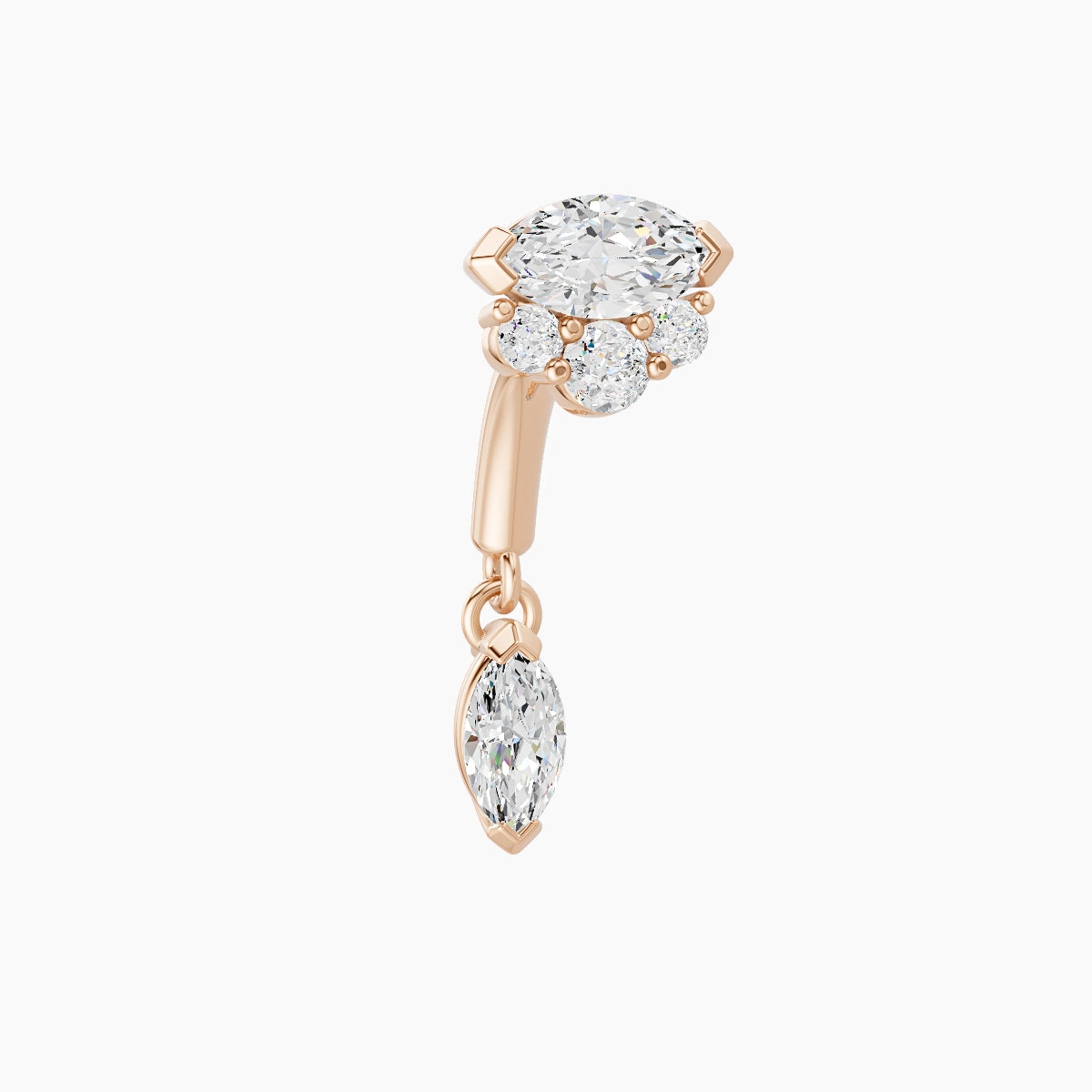 Danu | 18k Rose Gold 6 mm Diamond Rook Piercing