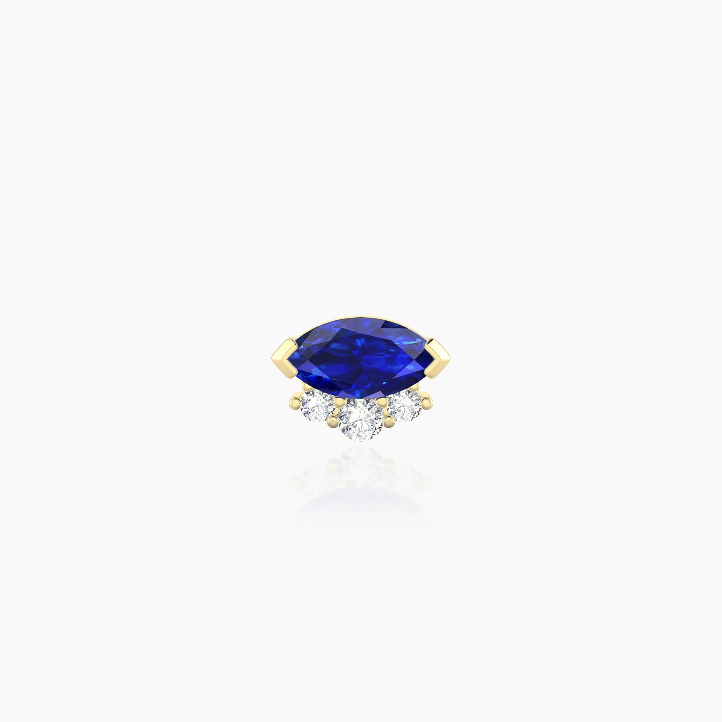 Danu | 18k Yellow Gold 5 mm 7 mm Sapphire & Diamond Nostril Piercing