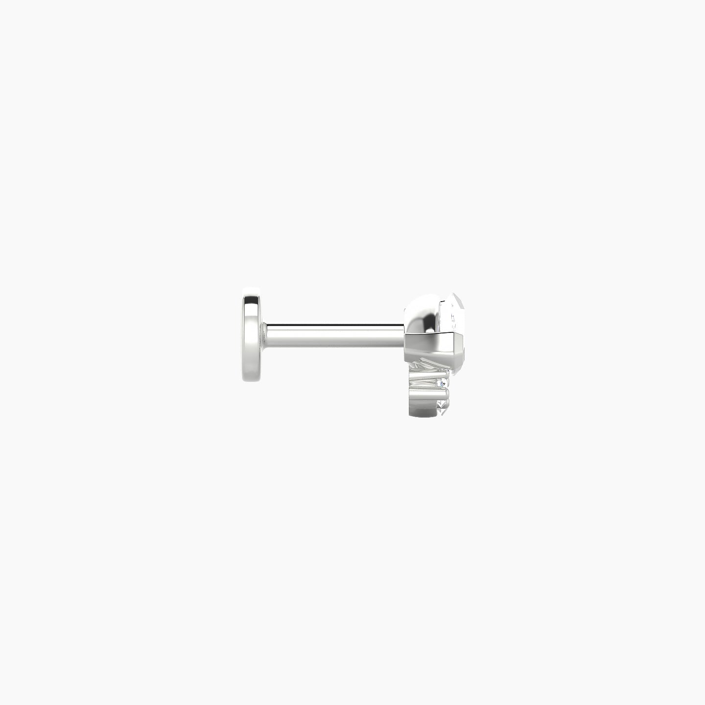 Danu | 18k White Gold 7 mm 5 mm Diamond Nostril Piercing