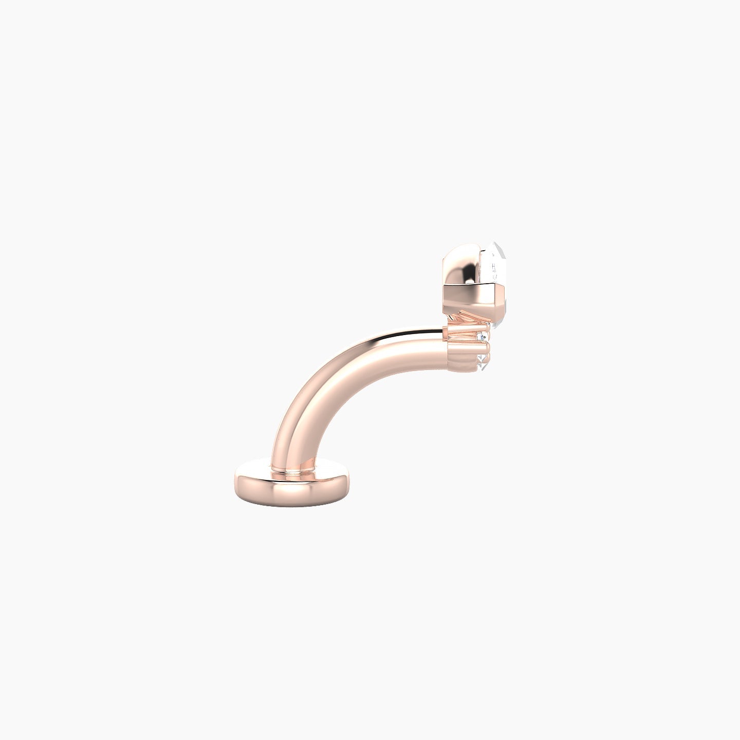 Danu | 18k Rose Gold 7 mm 6 mm Diamond Floating Navel Piercing