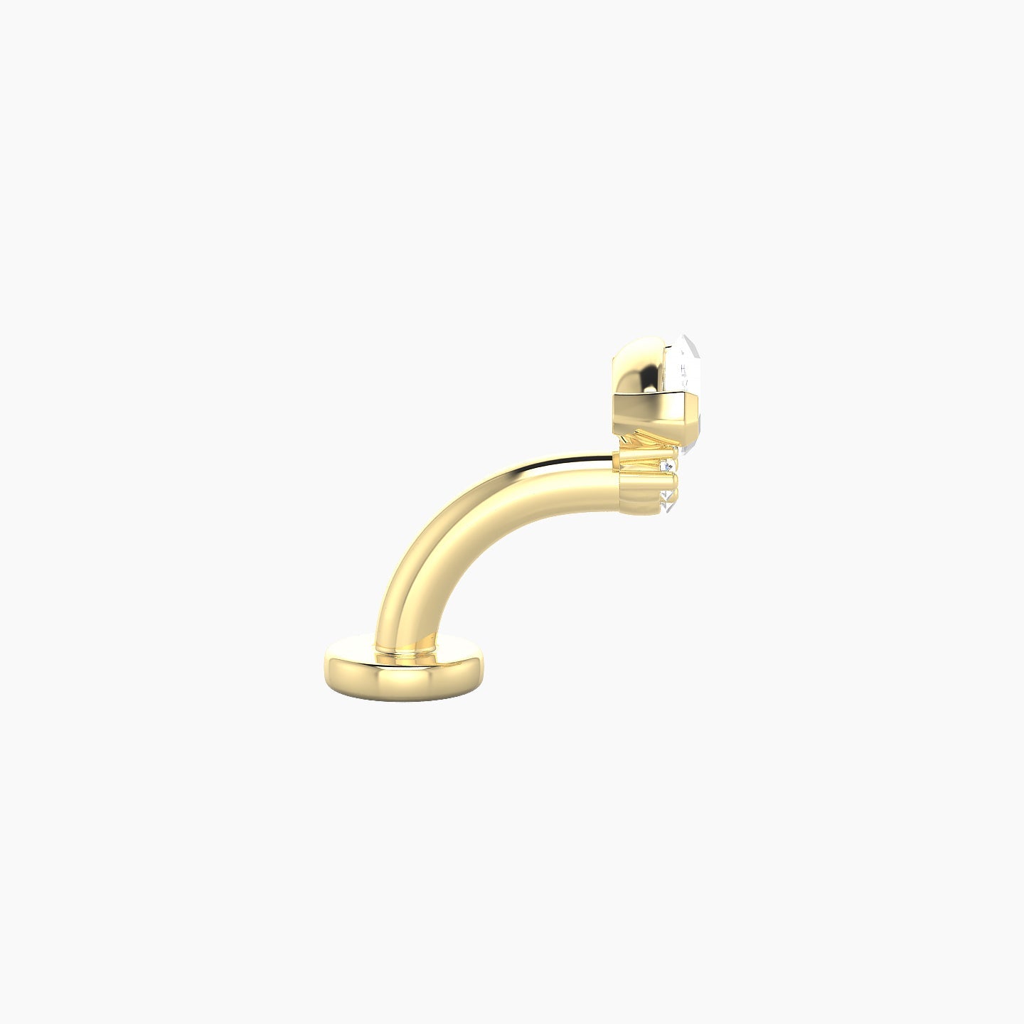 Danu | 18k Yellow Gold 7 mm 6 mm Diamond Floating Navel Piercing