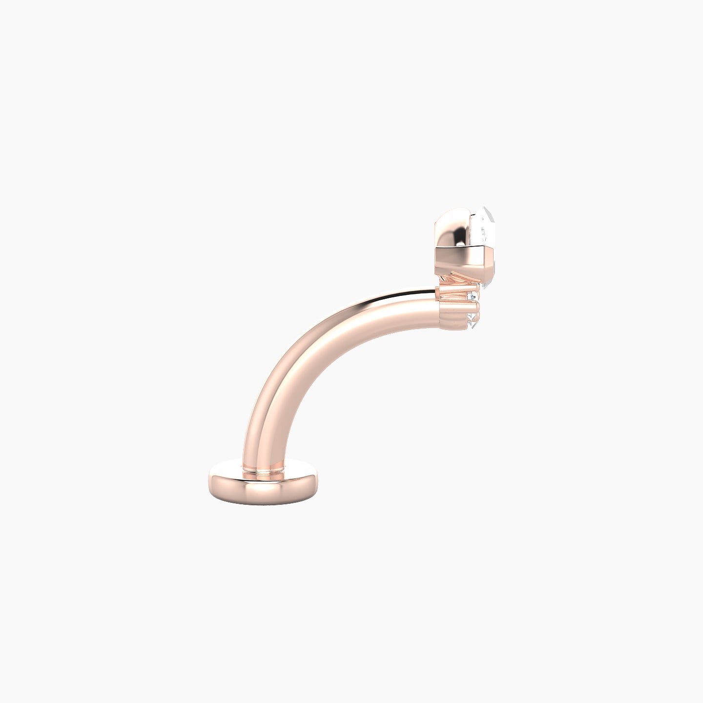 Danu | 18k Rose Gold 7 mm 8 mm Diamond Floating Navel Piercing