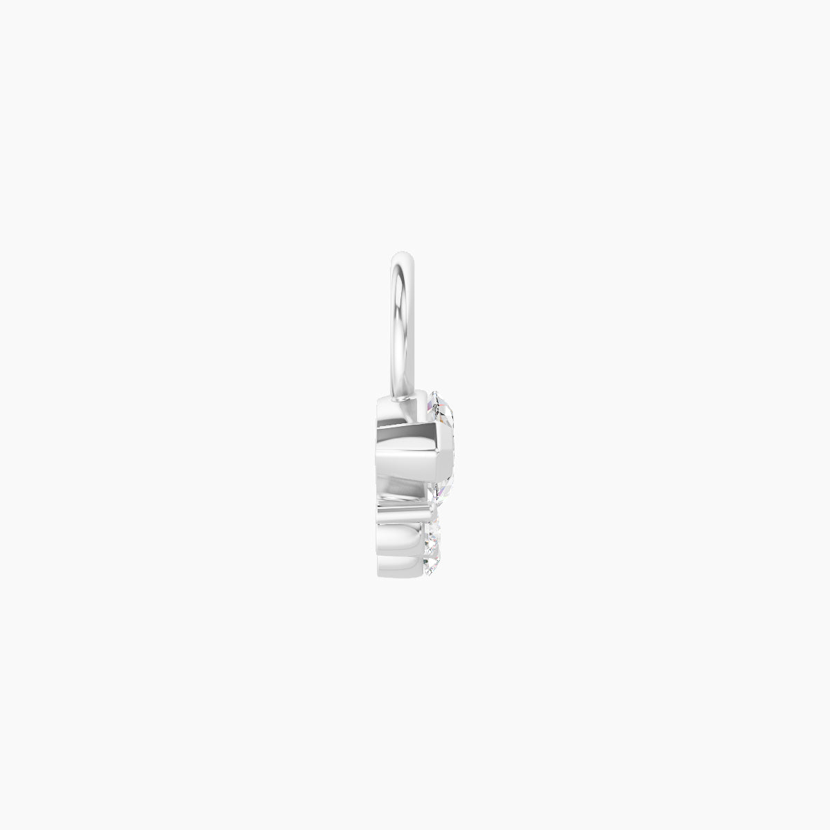 Danu | 18k White Gold 7 mm Diamond Charm