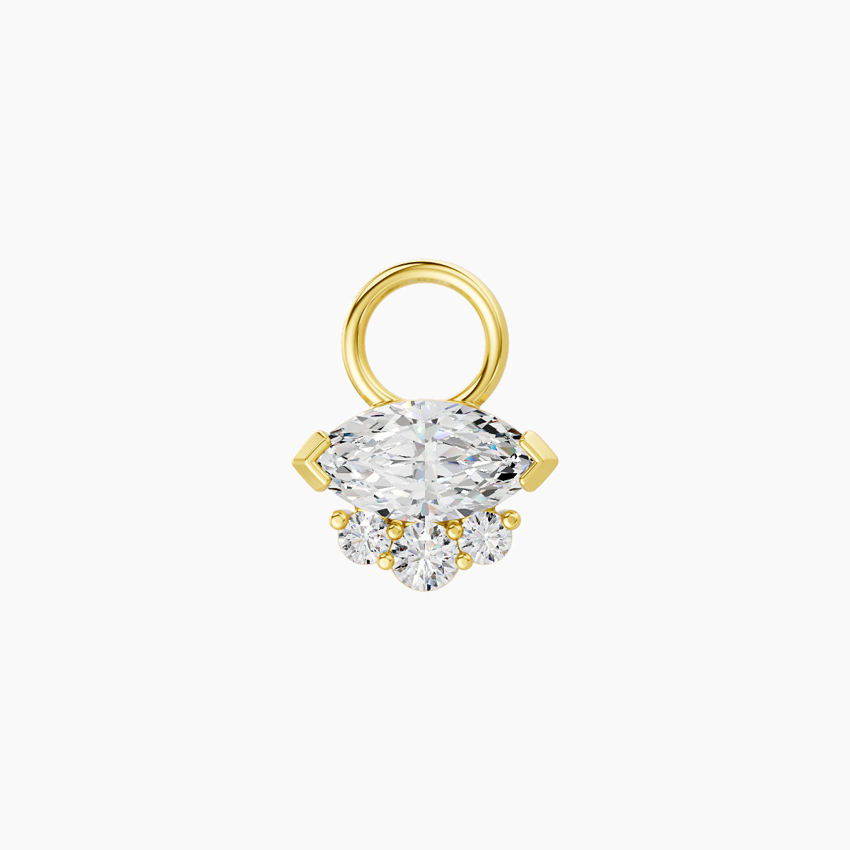 Danu | 18k Yellow Gold 7 mm Diamond Charm
