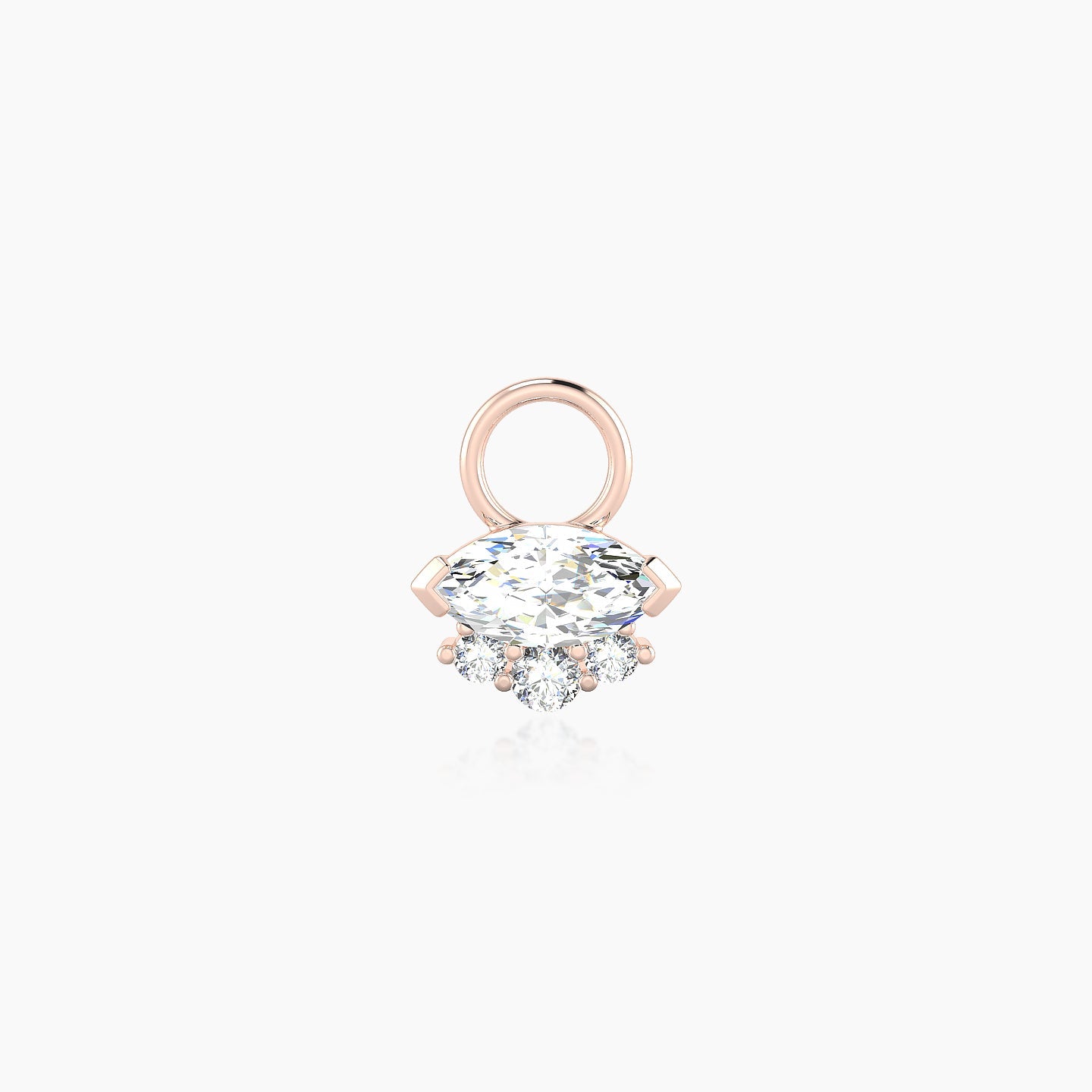 Danu | 18k Rose Gold 7 mm Diamond Charm